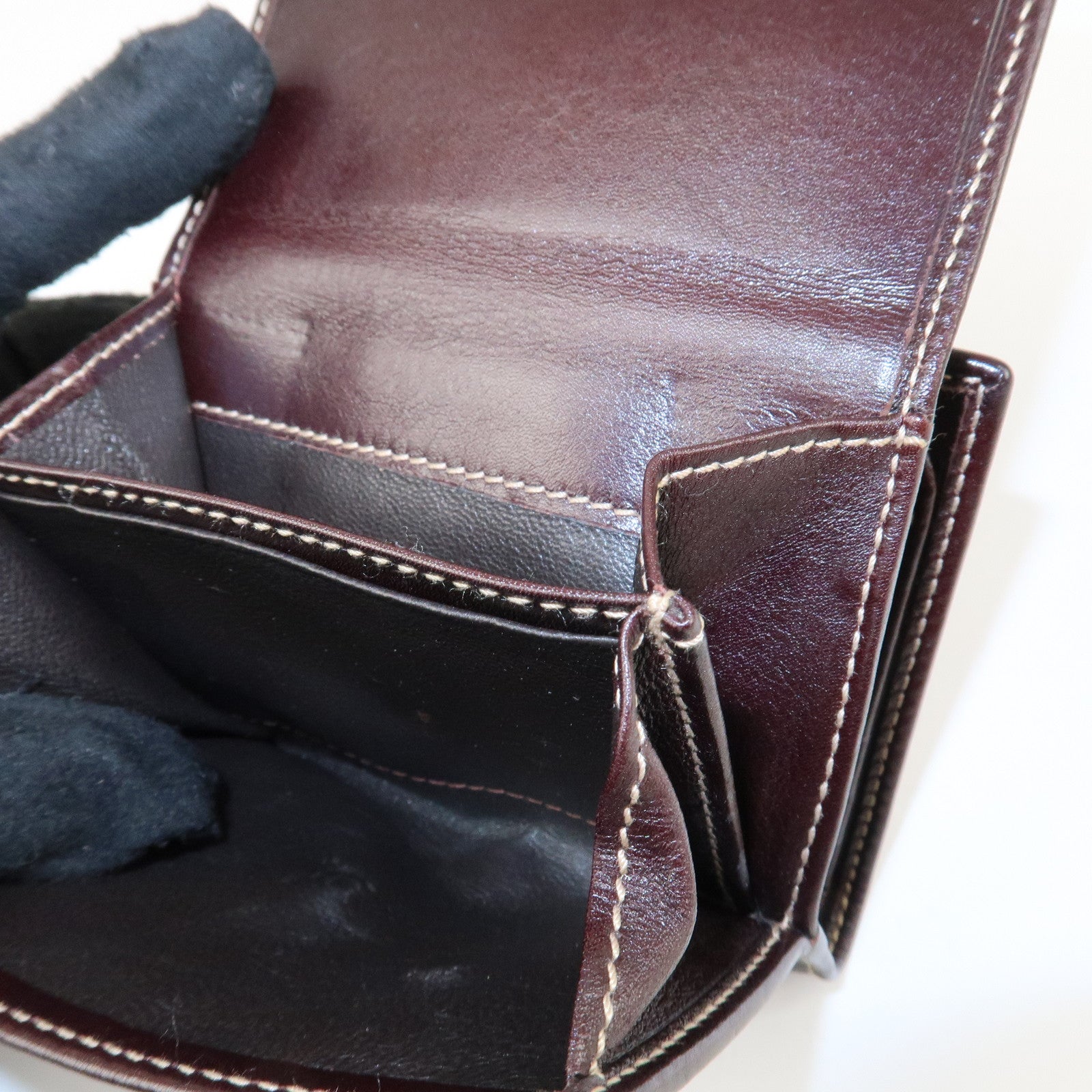 GUCCI Interlocking G Sherry Double Hook Bi-Fold Wallet 162760 Used