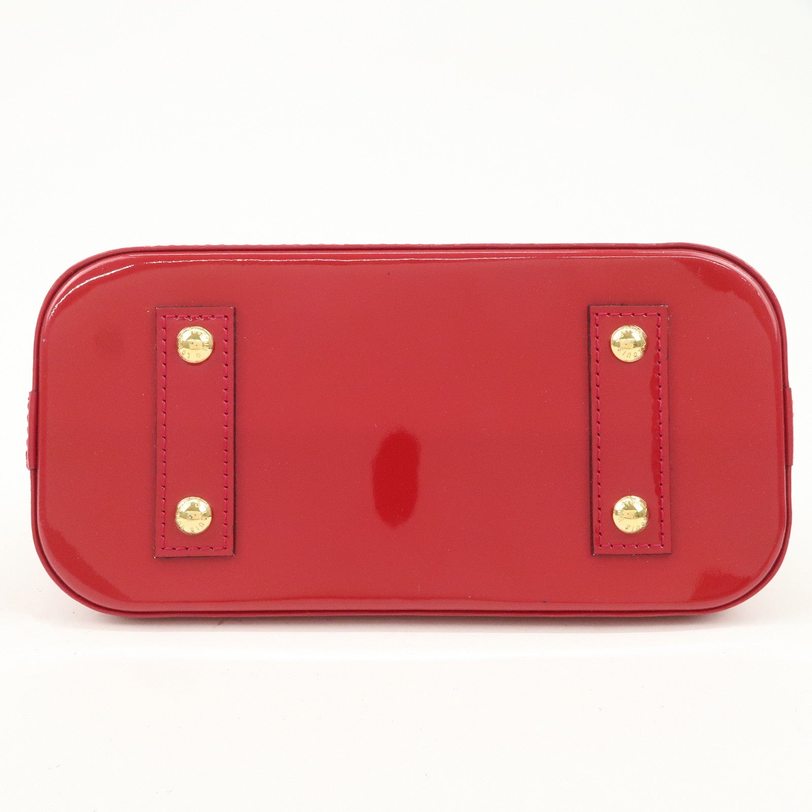 Louis Vuitton Monogram Vernis Leather Alma BB 2Way Bag Rouge M91698