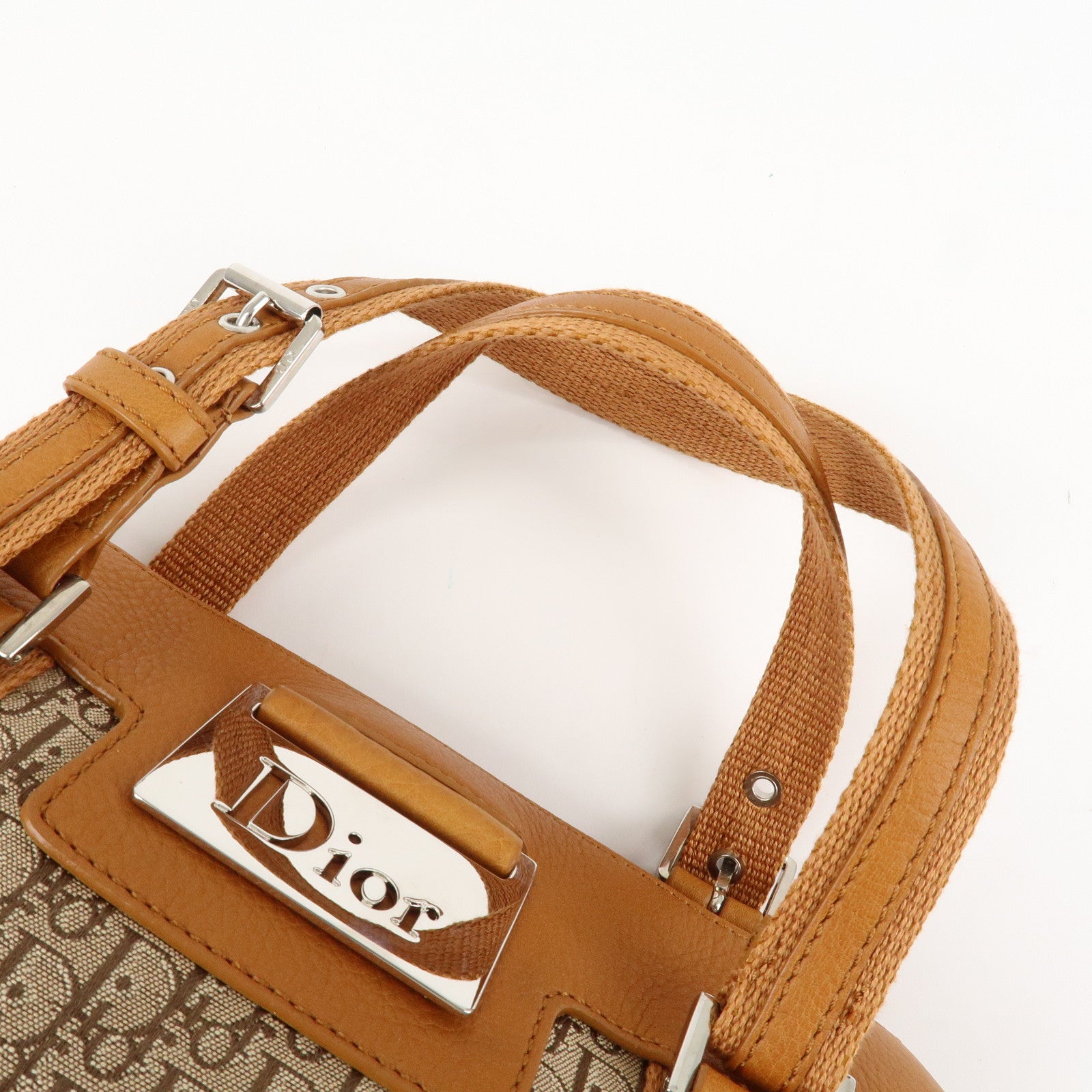 Christian Dior Trotter Canvas Leather Mini Boston Bag Hand Bag Used