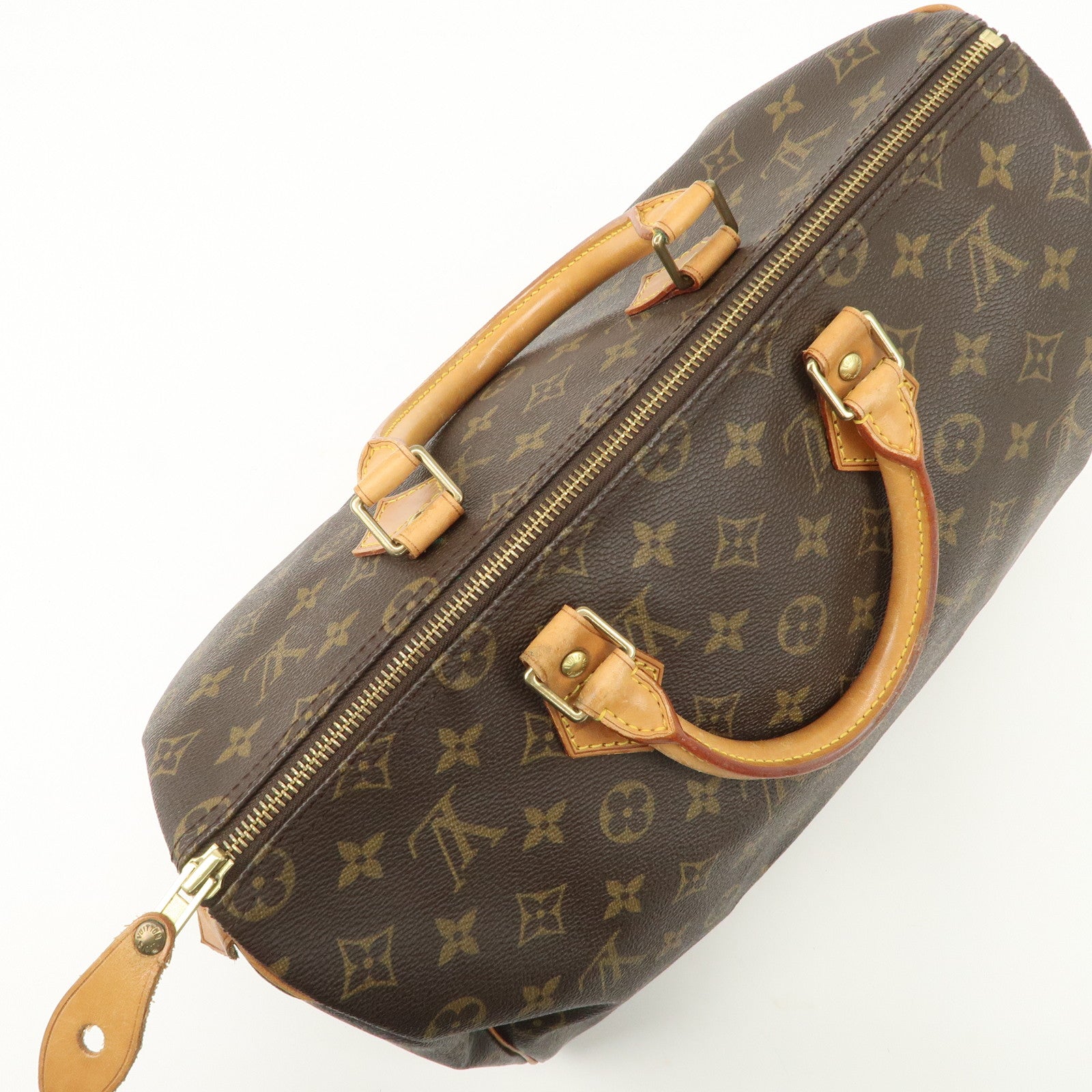 Louis Vuitton Monogram Speedy 35 Boston Bag Brown M41524