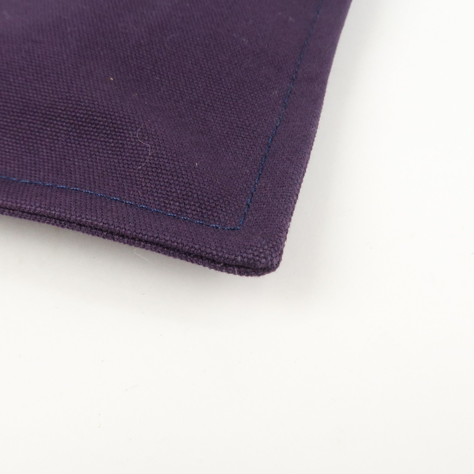 HERMES Yachting GM Canvas Flat Pouch Cosmetic Pouch Purple