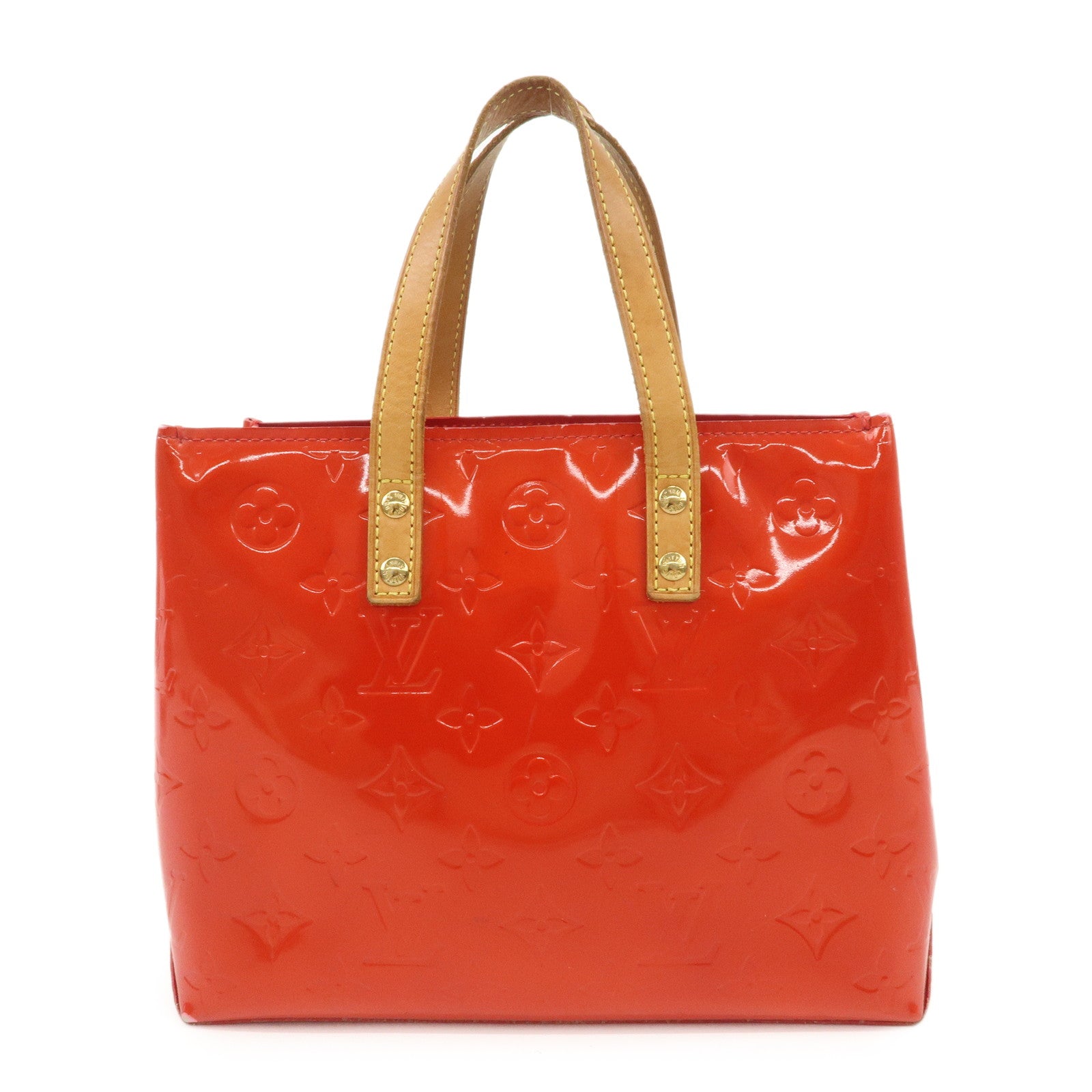 Louis Vuitton Monogram Vernis Lead PM Hand Bag Rouge M91088 Used