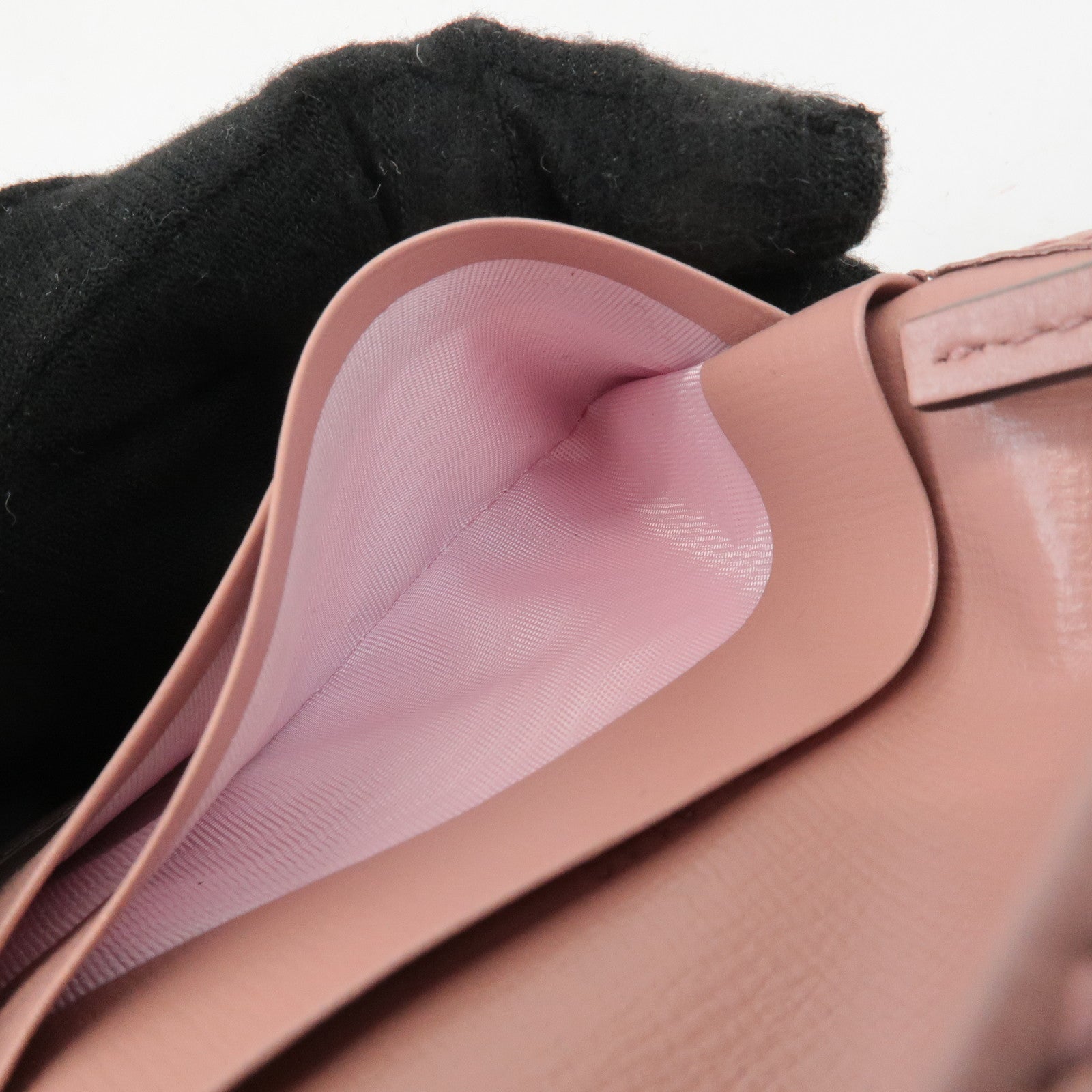 GUCCI Horsebit Leather Bi-fold Wallet Small Wallet Pink 621887 Used