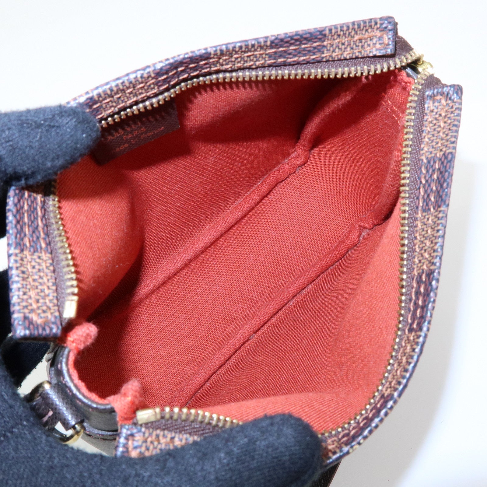 Louis Vuitton Damier Trousse Makeup Accessory Pouch Brown N51982