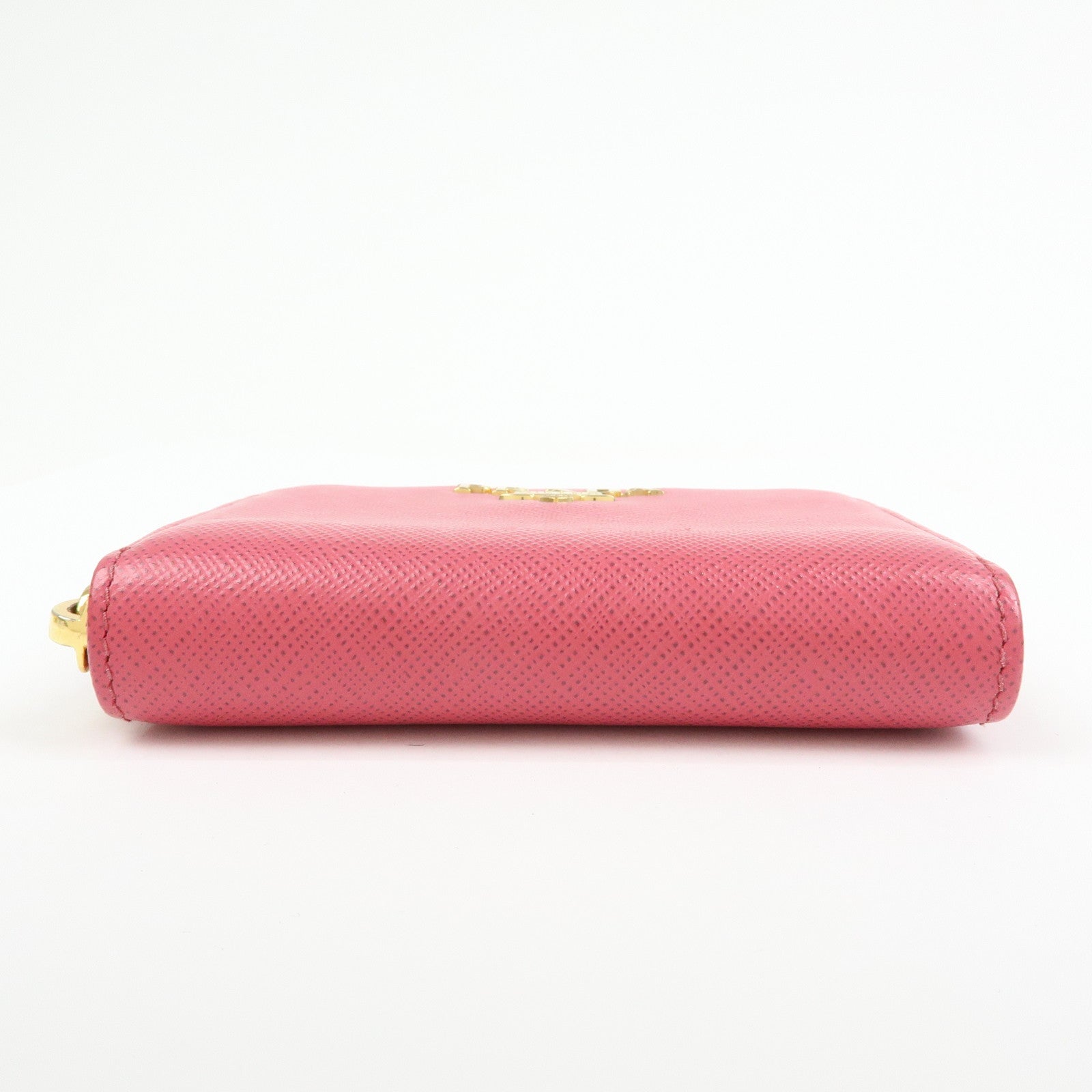 PRADA Saffiano Leather Zippy Coin Case Coin Purse Pink 1MM268
