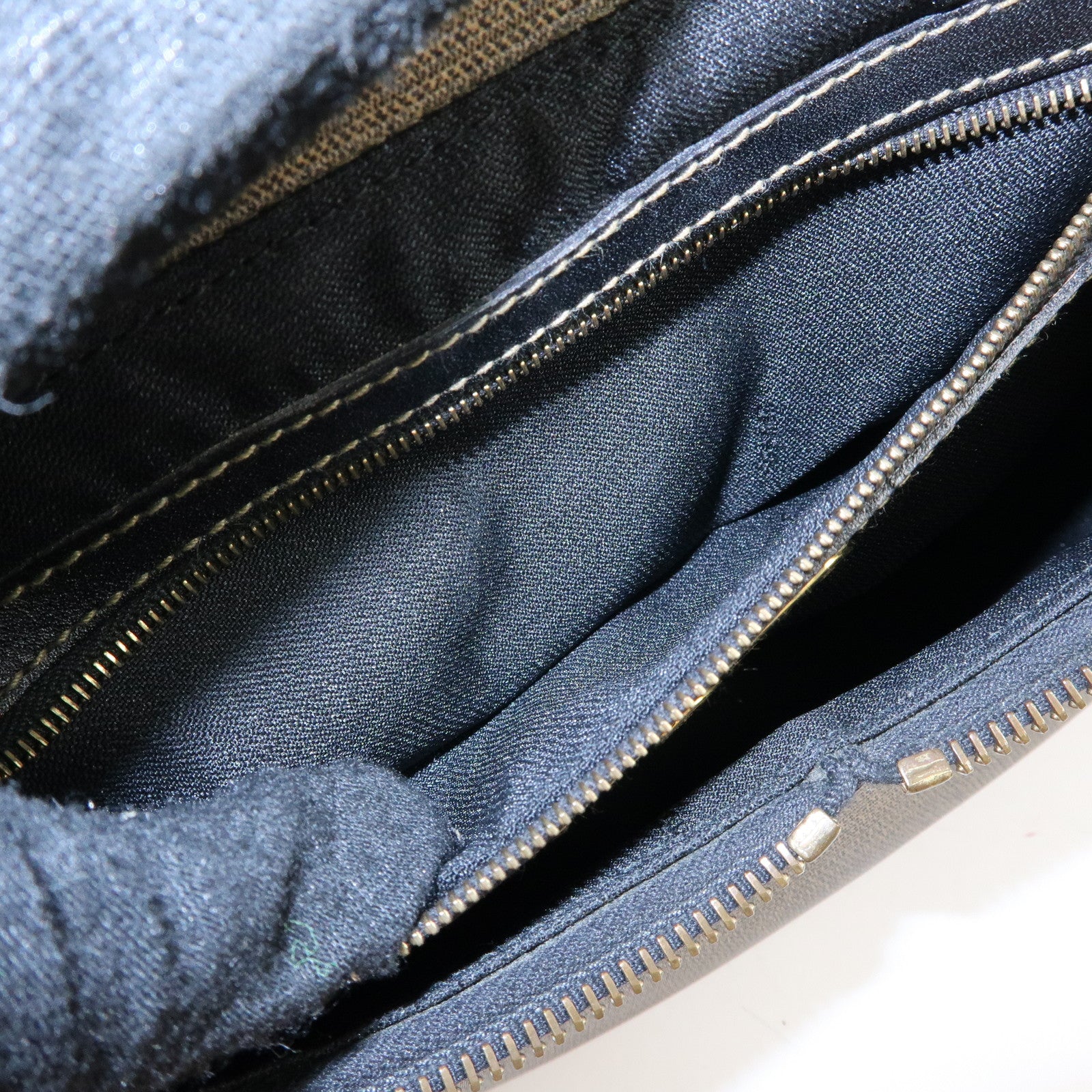 FENDI PVC Canvas Leather Shoulder Bag Crossbody Bag Brown 25933