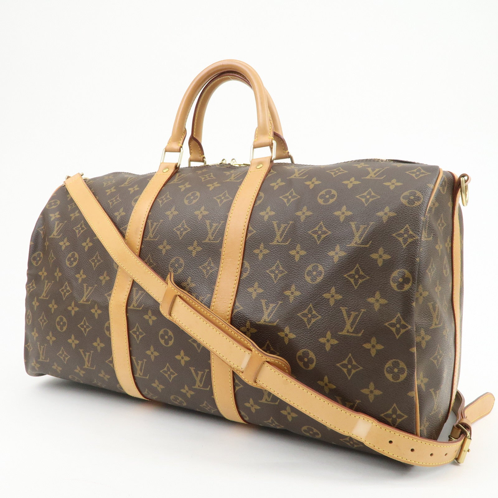 Louis Vuitton Monogram Keep All Bandouliere 50 Boston Bag M41416