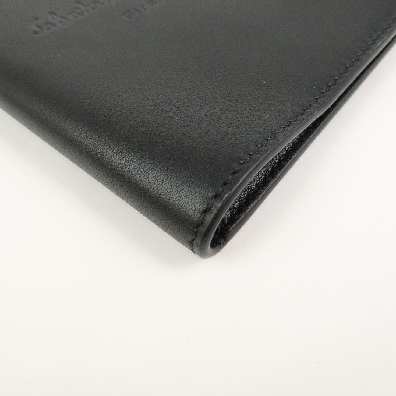Ferragamo Logo Leather Agenda Planner Cover Black