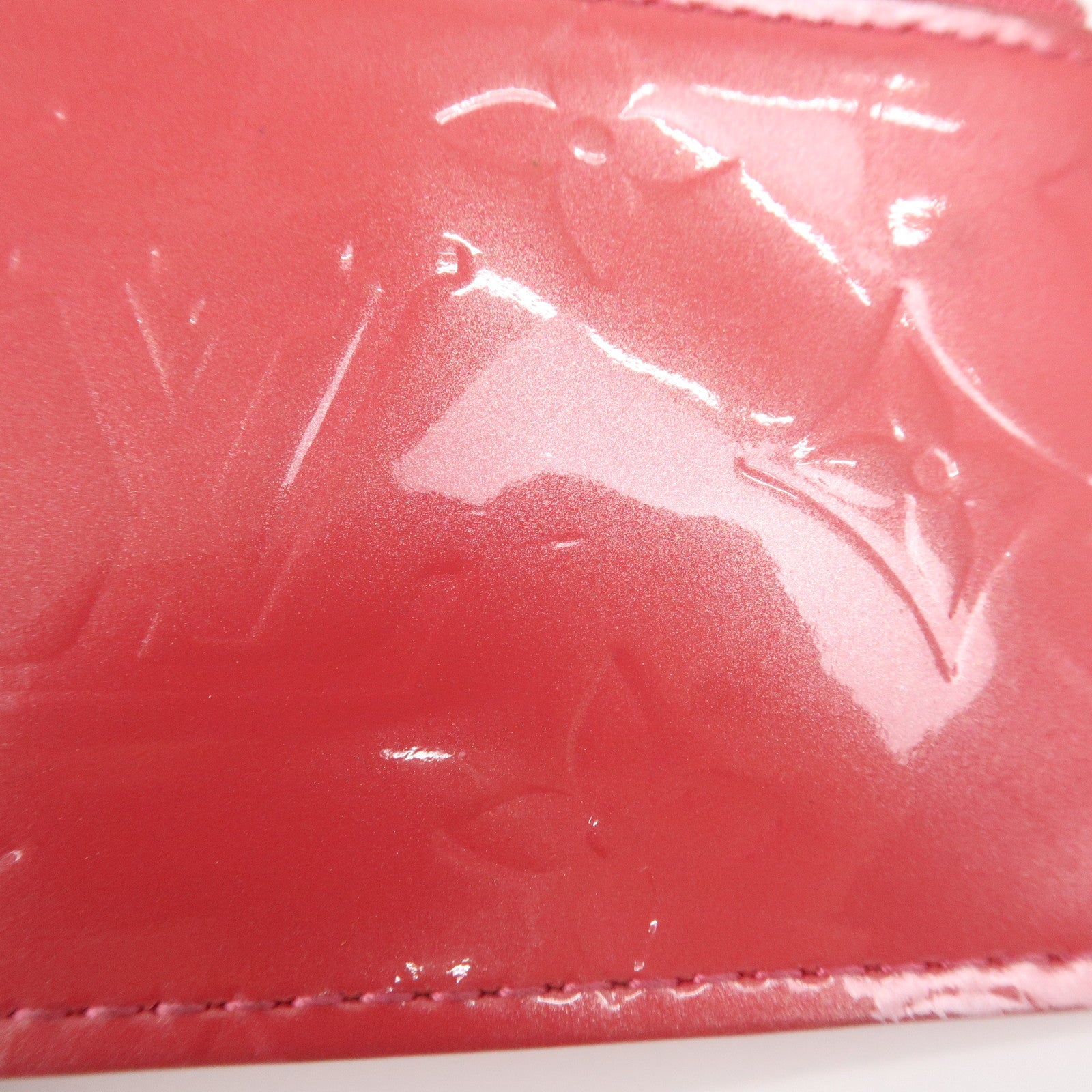 Louis Vuitton Monogram Vernis Pochette Cles Coin Case Pink M9144F