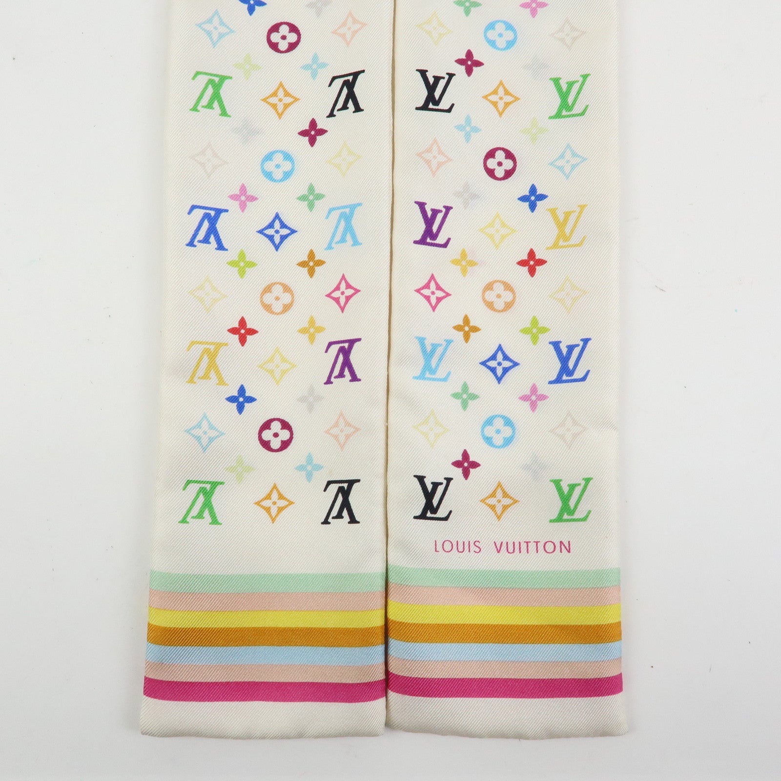 Louis Vuitton Monogram Multicolor Silk 100% Bandeau Scarf M71991
