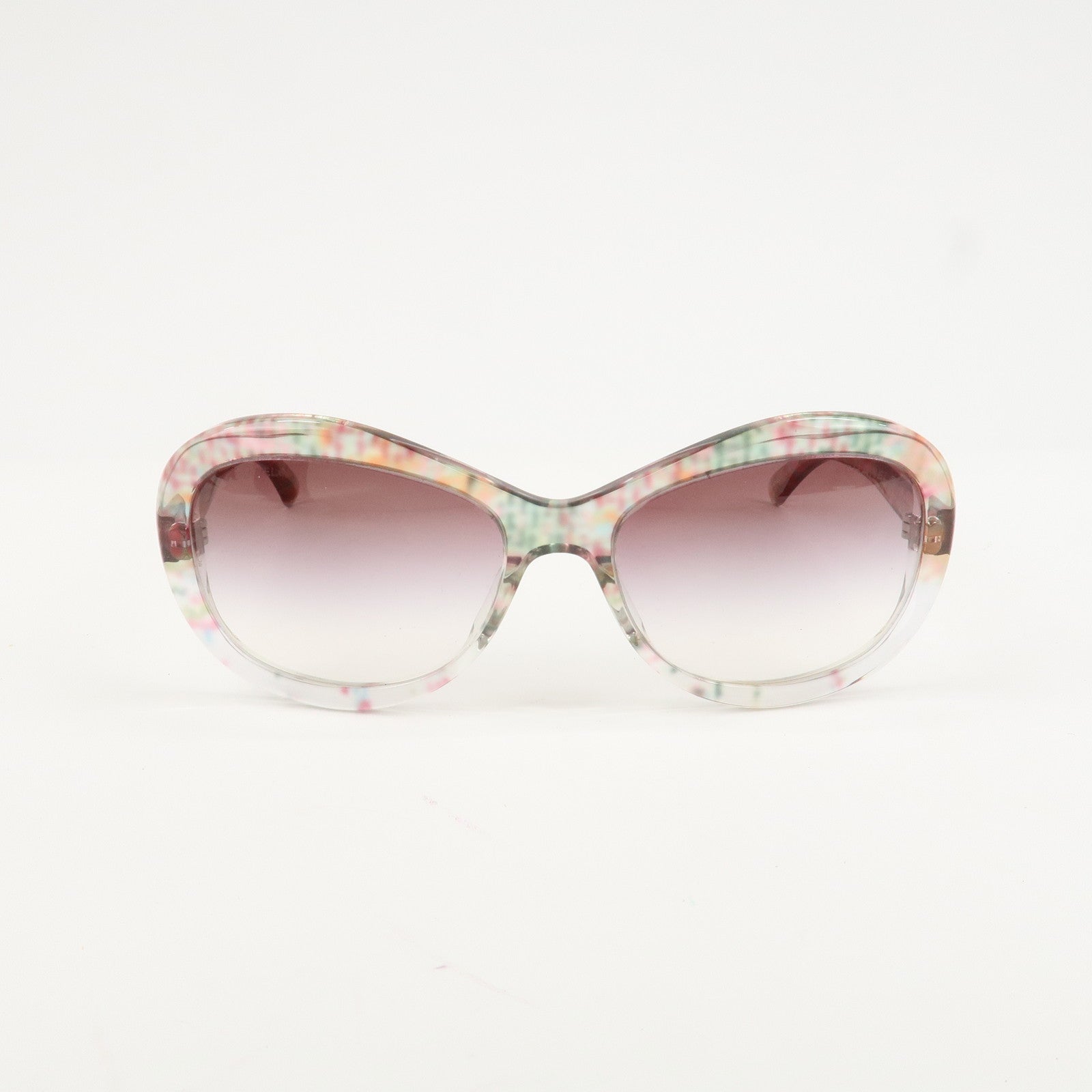 CHANEL COCO Mark Plastic Sunglasses 57□17 Multicolor 5219-A Used
