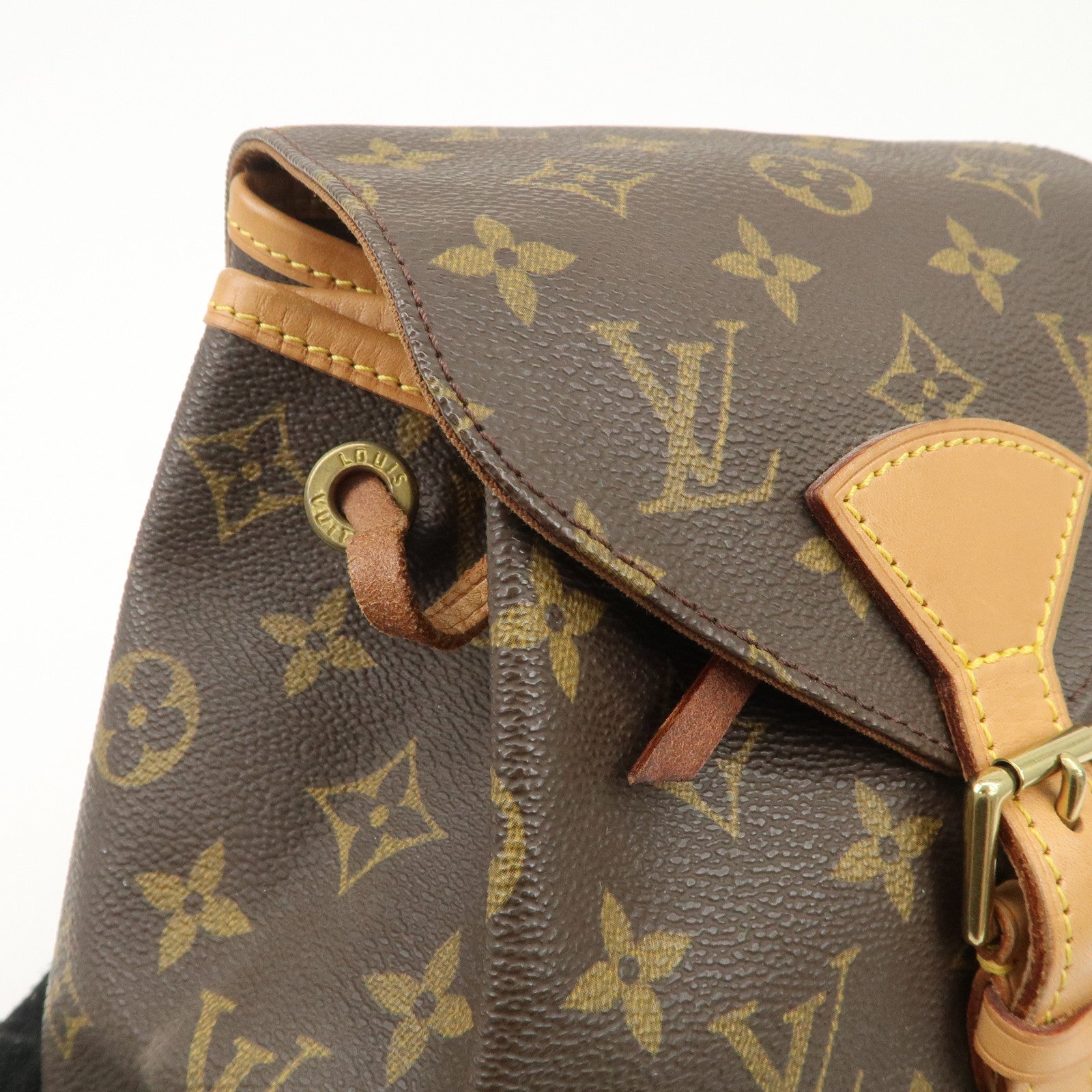 Louis Vuitton Monogram Montsouris MM Back Pack Brown M51136 Used