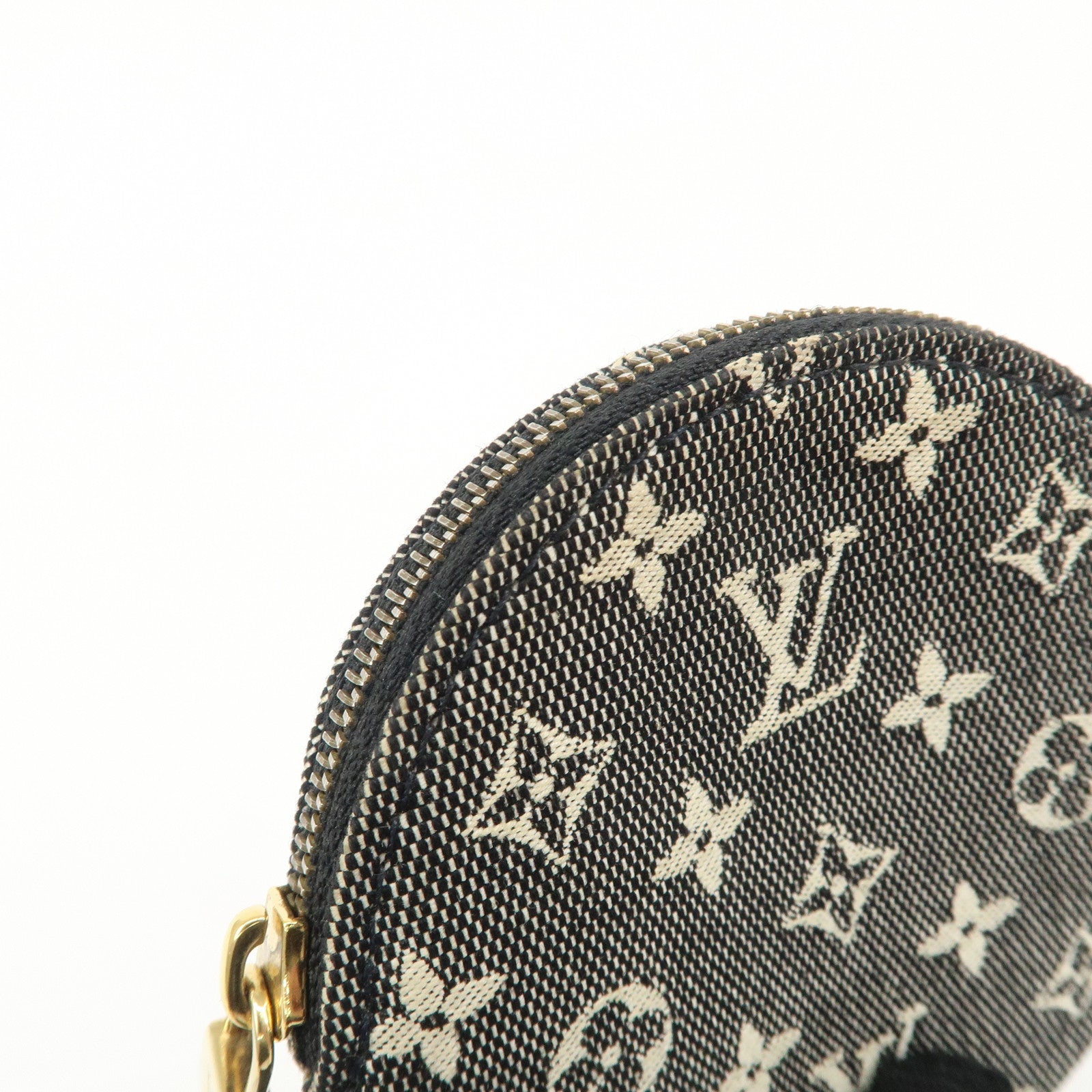 Louis Vuitton Monogram Mini Lin Porte Monnaie Round Coin Case M92453 Used