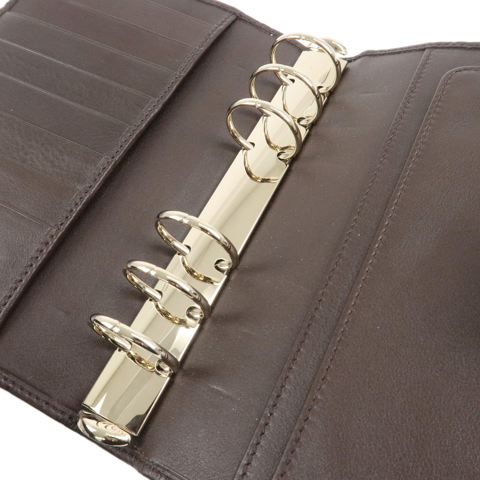 GUCCI Guccissima Guccissima Leather Agenda Organizer Brown 115241 Used