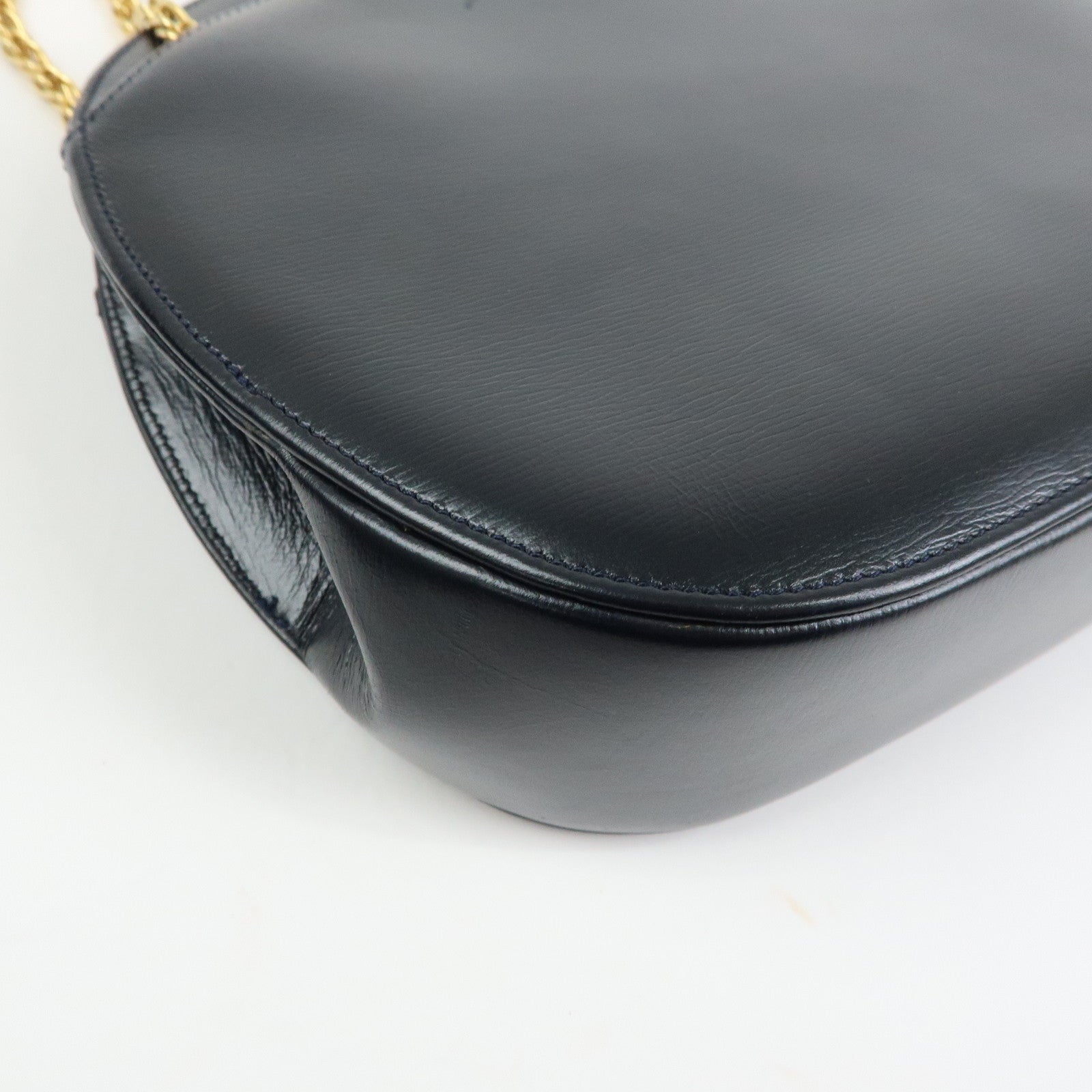 Cartier Sapphire Line Leather Shoulder Bag Crossbody Bag Dark Navy