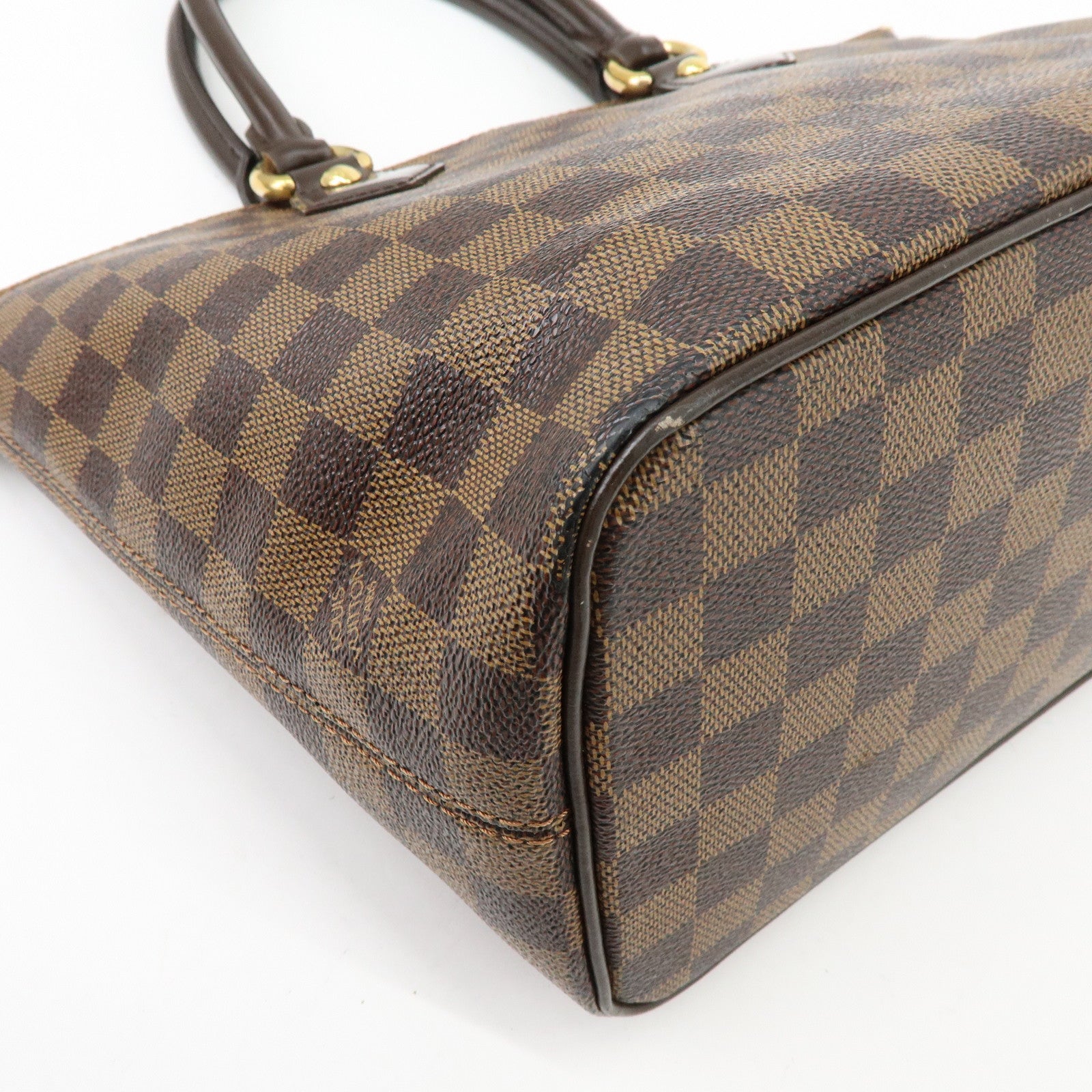 Louis Vuitton Damier Ebene Saleya PM Canvas Leather Tote Bag N51183