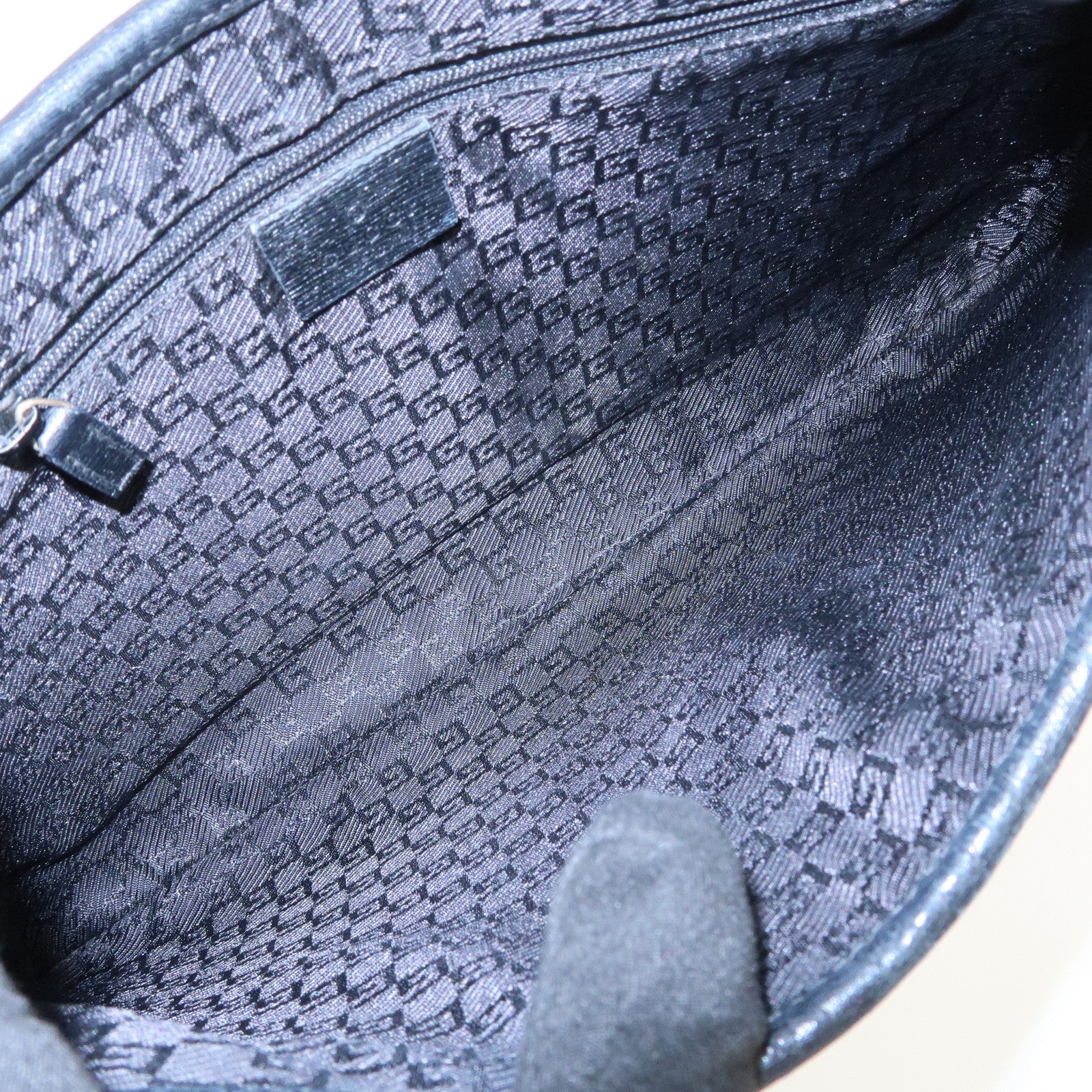GUCCI Bamboo Leather Kandinsky Shoulder Bag Black 001・4060・002058
