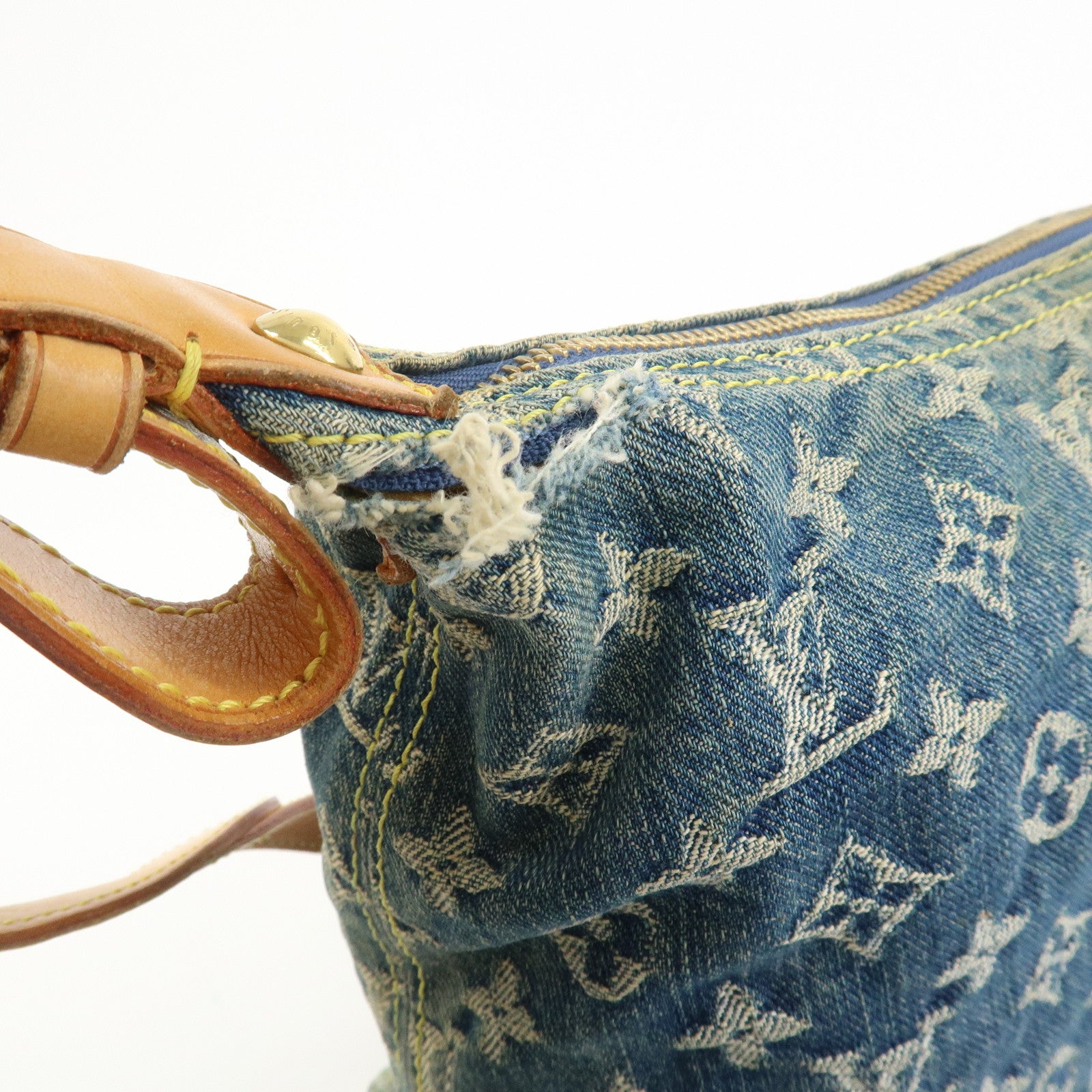 Louis Vuitton Monogram Denim Baggy GM Shoulder Bag Blue M95048