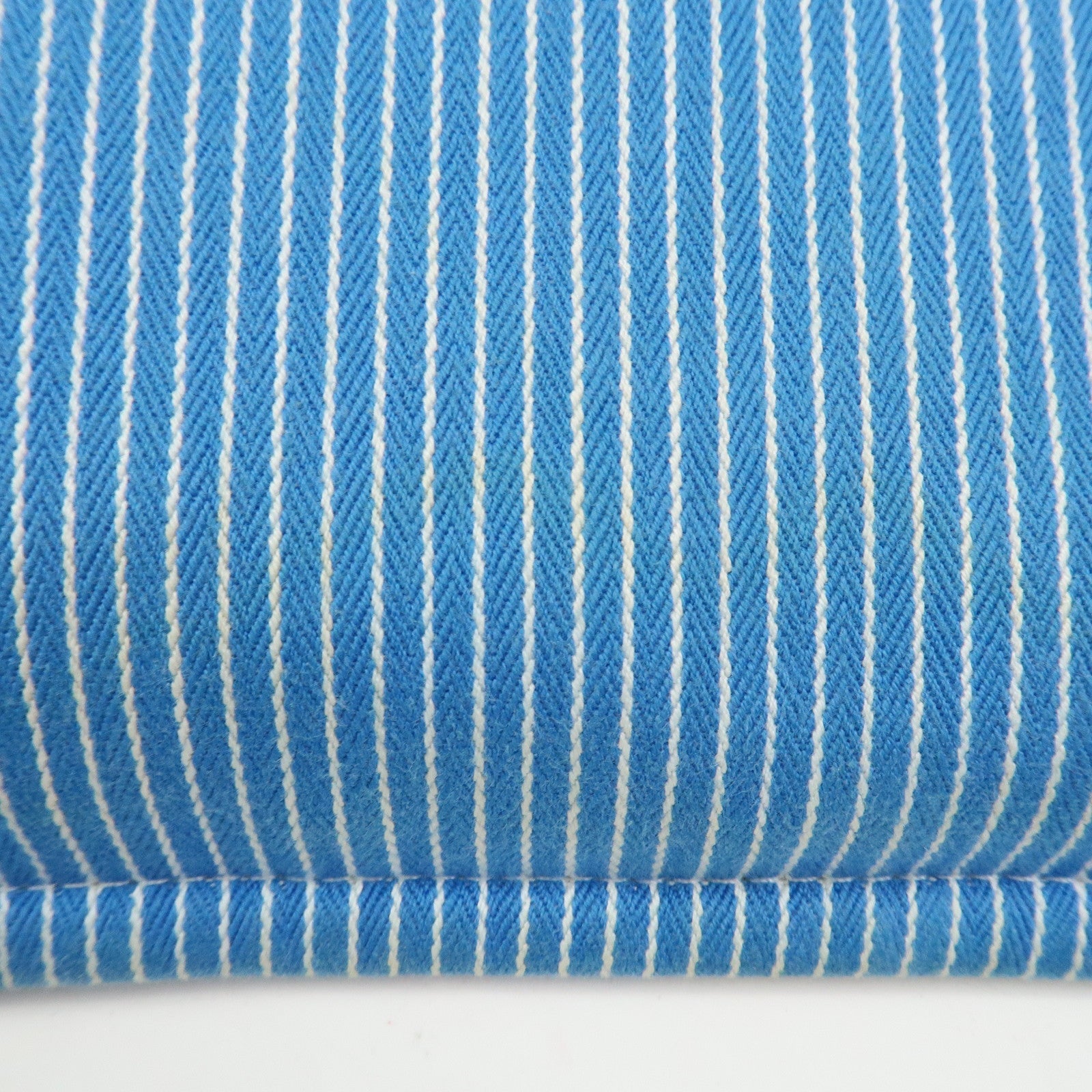 HERMES Cotton Western Motif Pouch Cosmetic Pouch Blue Multicolor