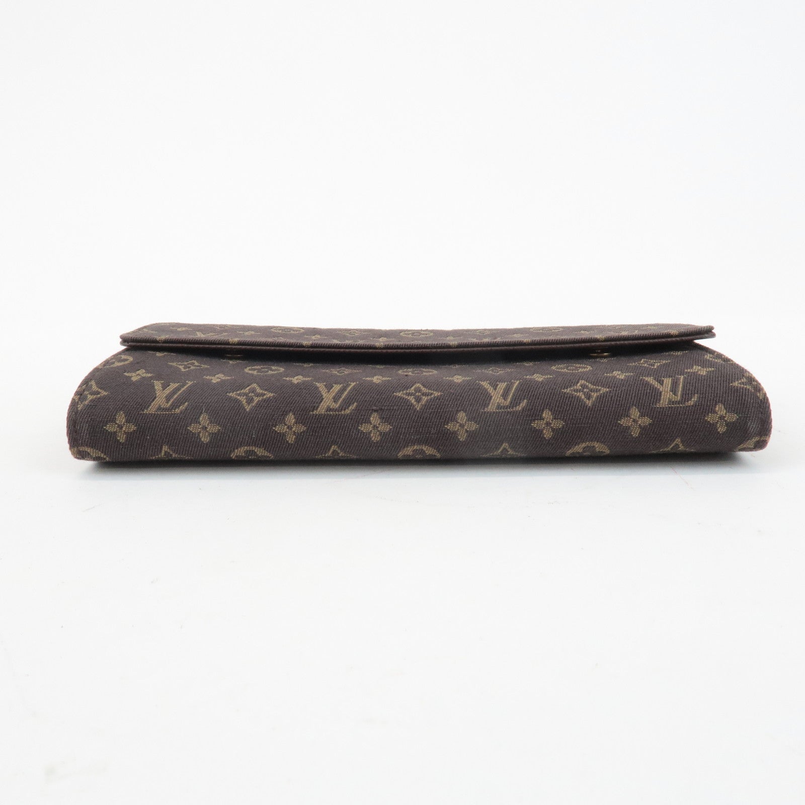 Louis Vuitton Monogram Mini Lin Portefeuille Sarah Long Wallet M95234 Used
