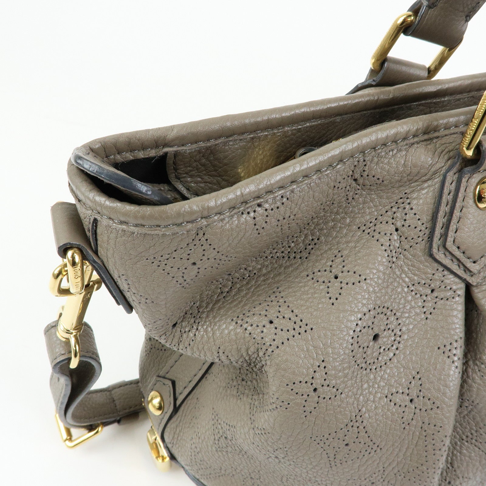 Louis Vuitton Monogram Mahina Stella PM 2Way Hand Bag Taupe M93063