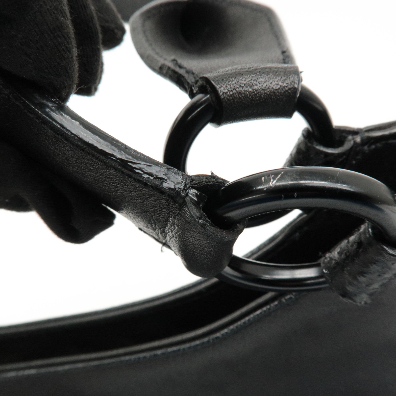 Cartier Must Line Leather Marcello Hand Bag Black Used