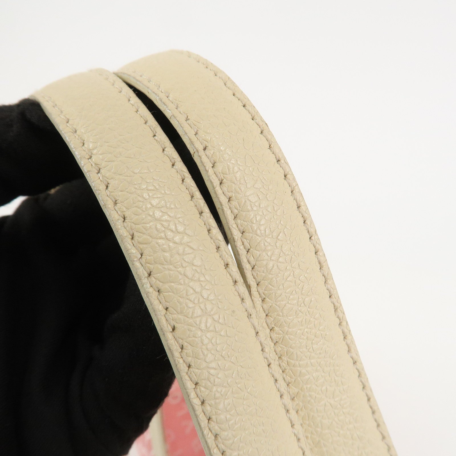 BVLGARI Logo Mania Canvas Leather Shoulder Bag Hand Bag Pink