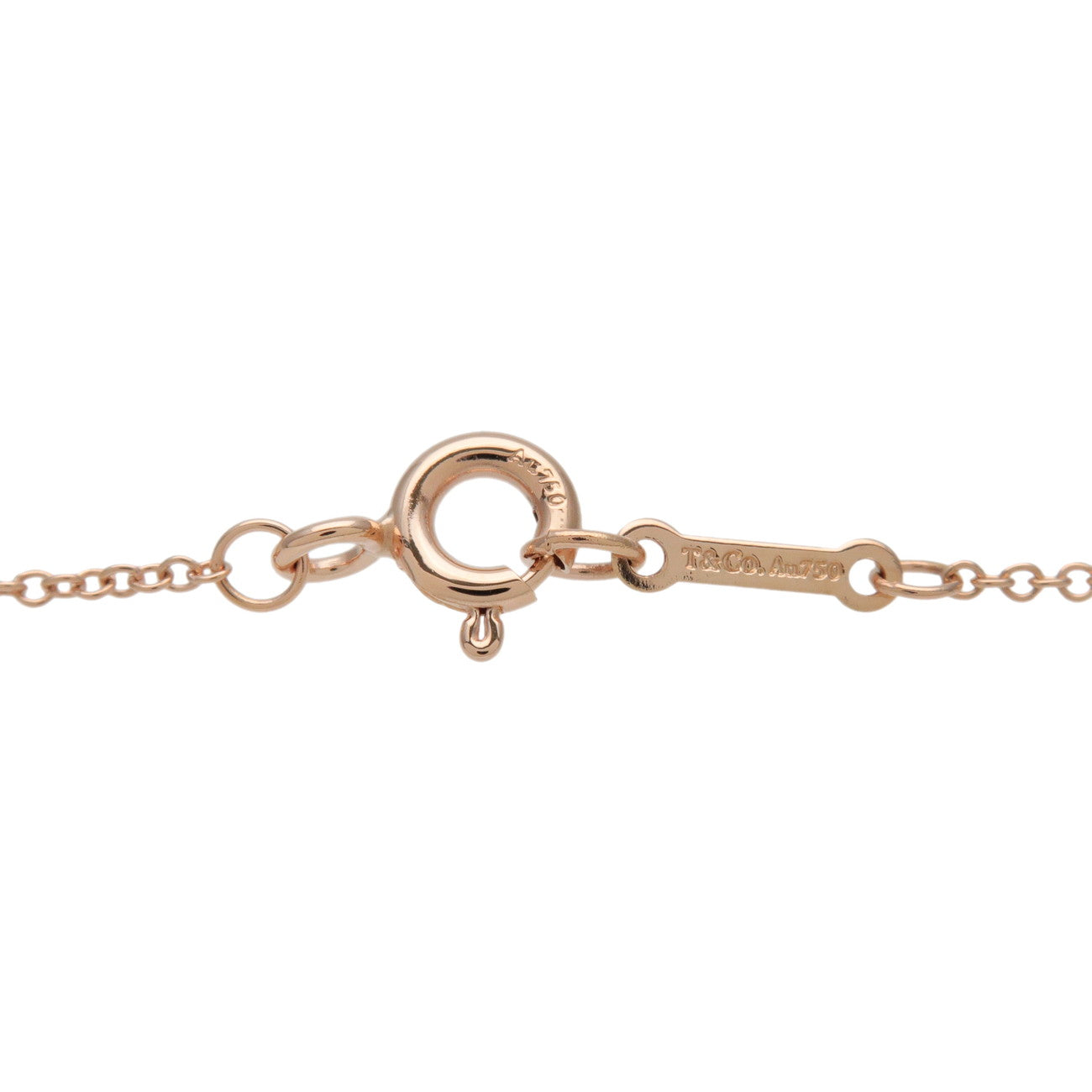 Tiffany & Co Olive Leaf 1P Diamond Necklace K18 750PG Rose Gold