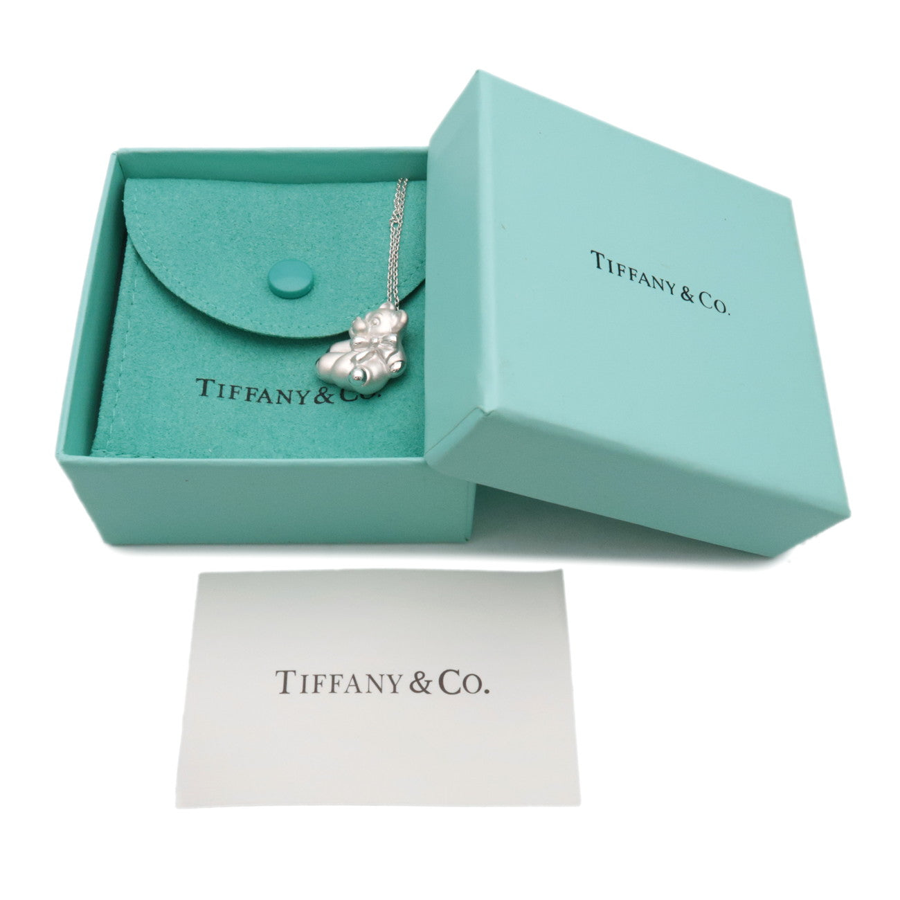 Tiffany & Co Teddy Bear Necklace SV925 Silver