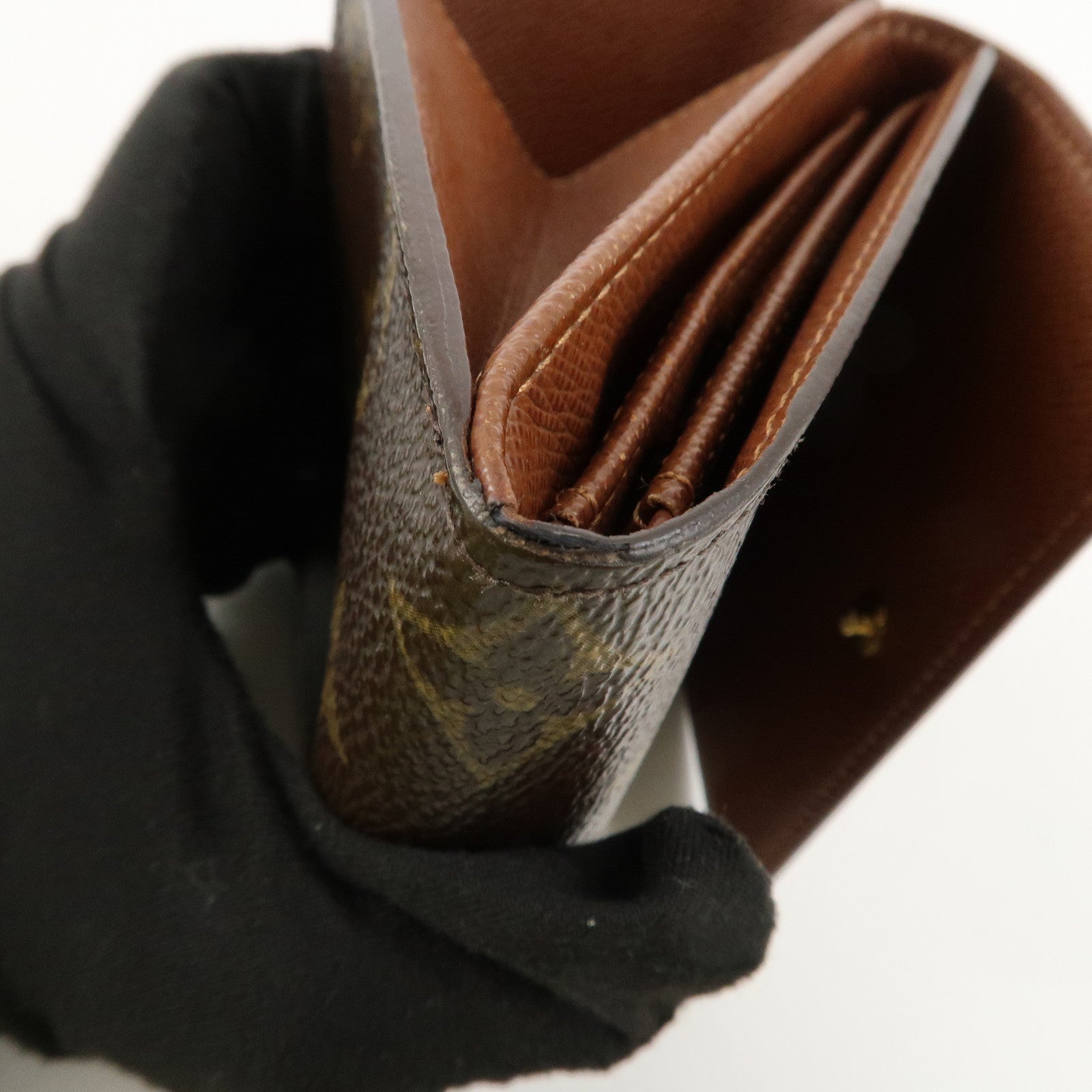 Louis Vuitton Monogram Porte Monnaie Billet Carte Credit M61652 Used