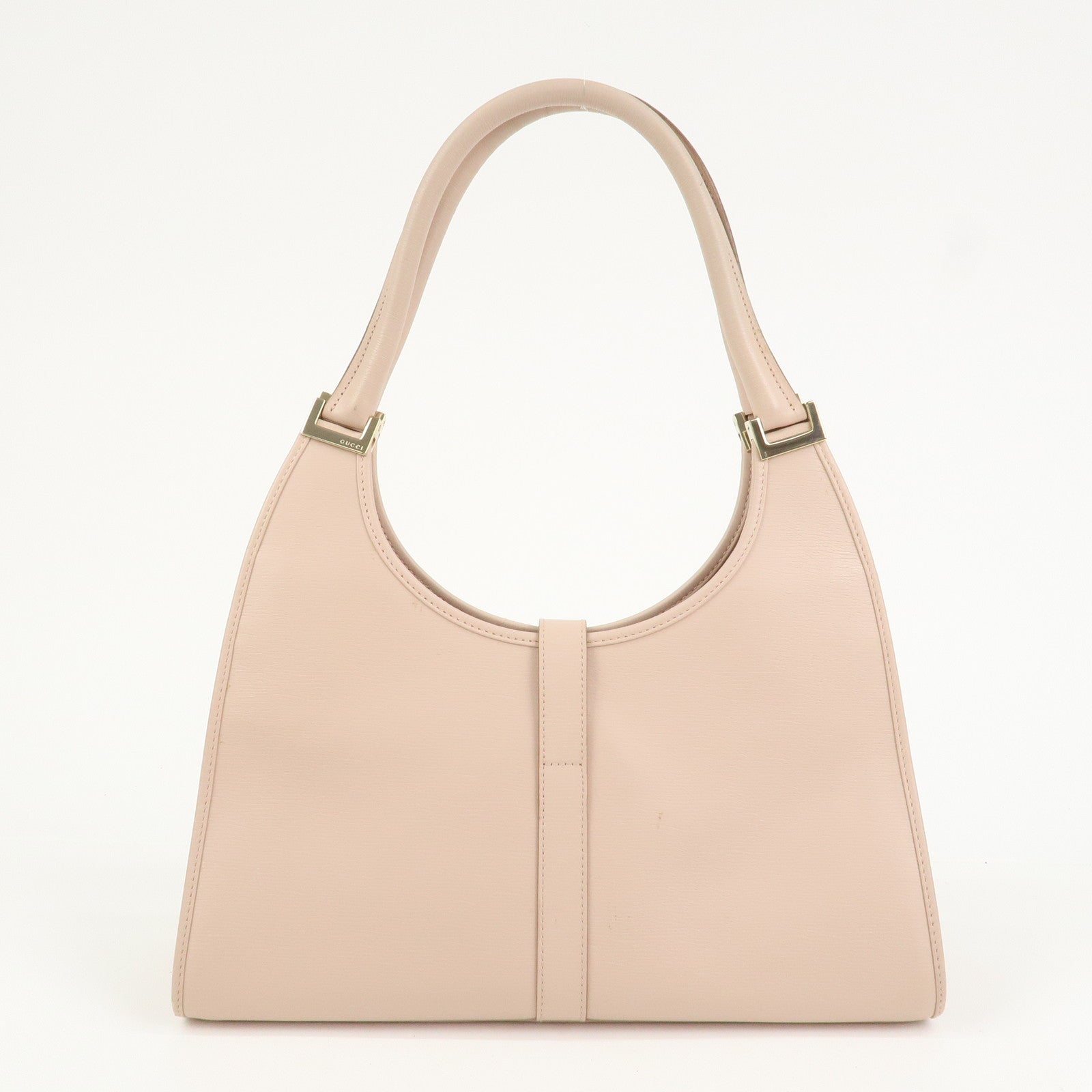 GUCCI Jackie Logo Leather Shoulder Bag Hand Bag Pink 002.1067