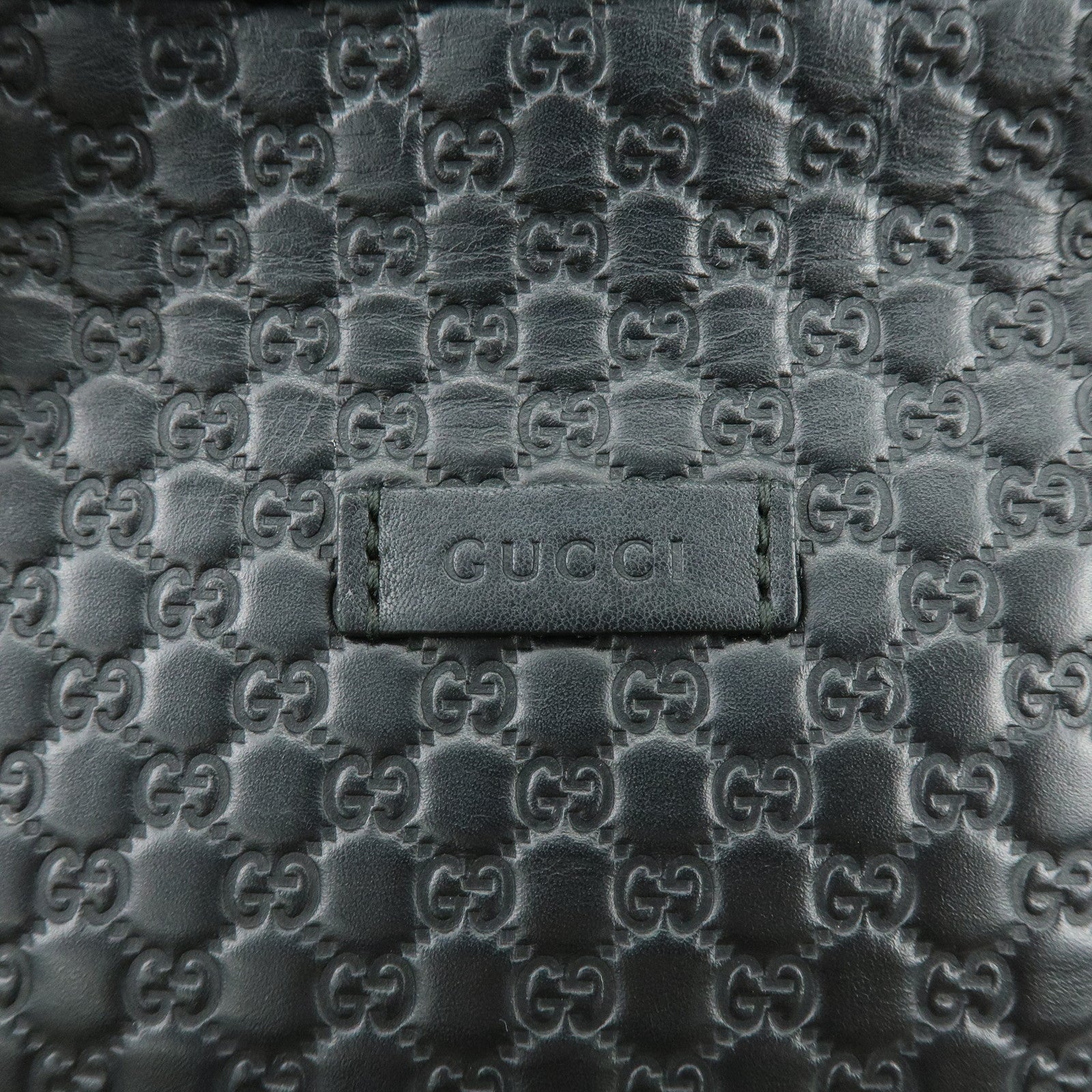 GUCCI Micro Guccissima Leather 2Way Bag Hand Bag Black 449663