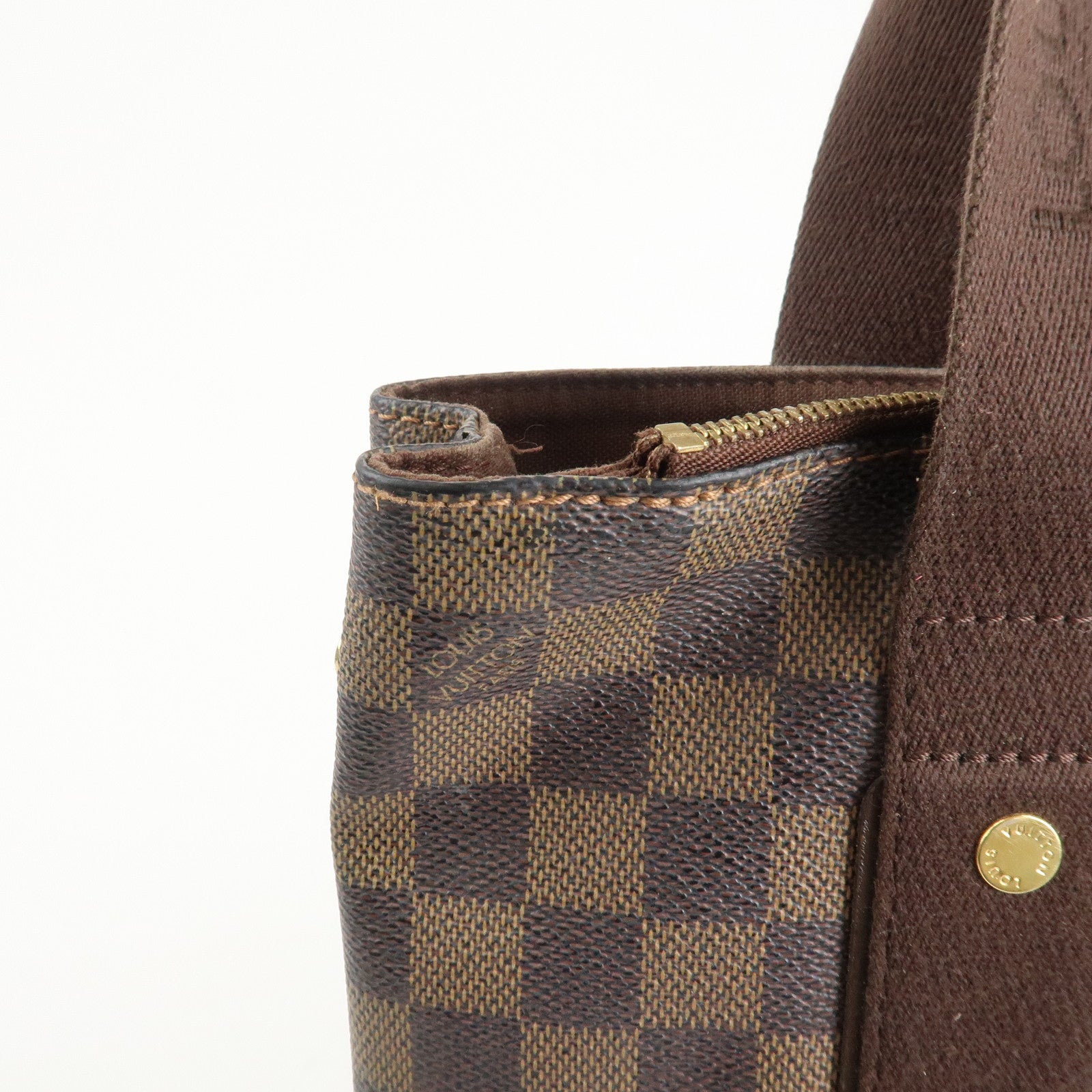 Louis Vuitton Damier Ebene Canvas Cover Bobourg Hand Bag M52006 Used