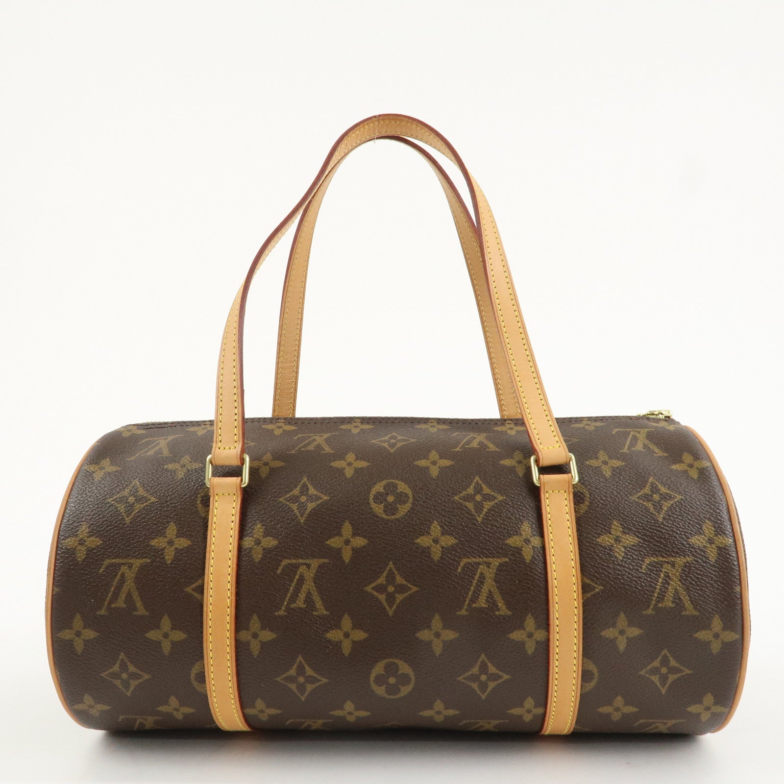 Louis Vuitton Monogram Papillon 30 Hand Bag New Style Brown M51385 Used