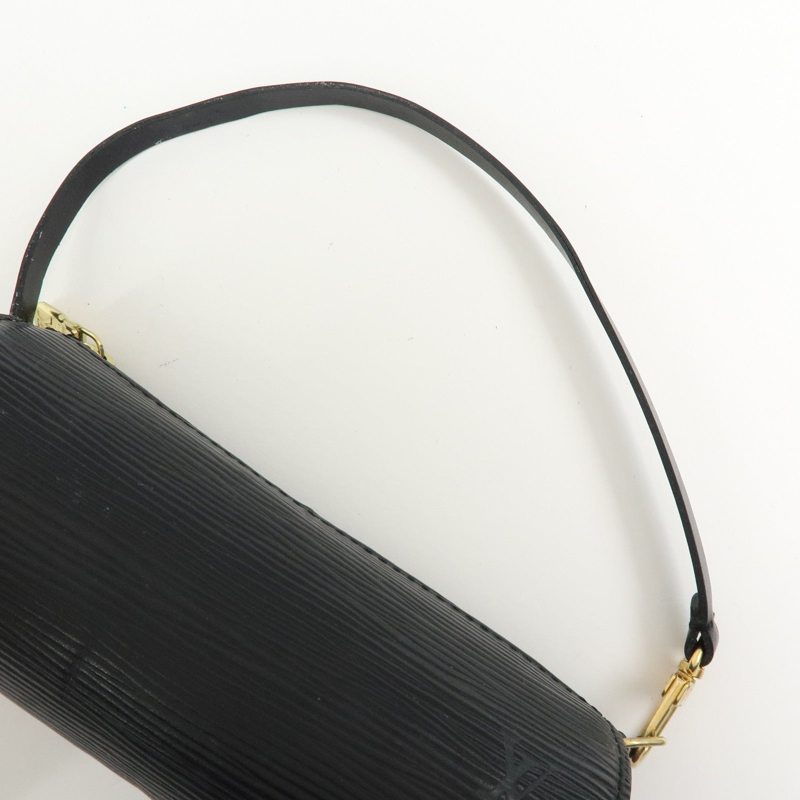 Louis Vuitton Epi Mini Leather Pouch For Soufflot Hand Bag Noir