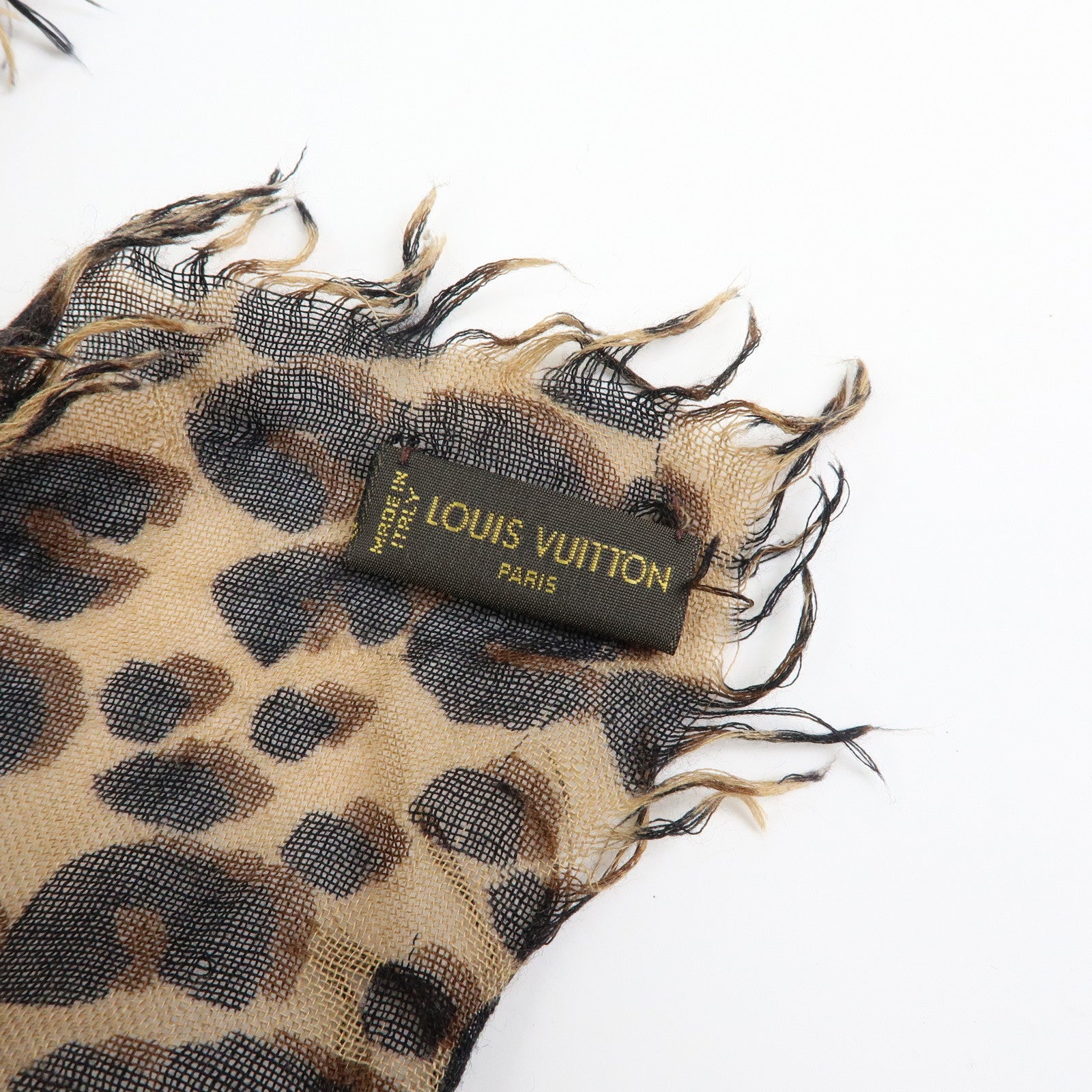 Louis Vuitton Etole Cashmere Silk Scarf Leopard Brown M72215