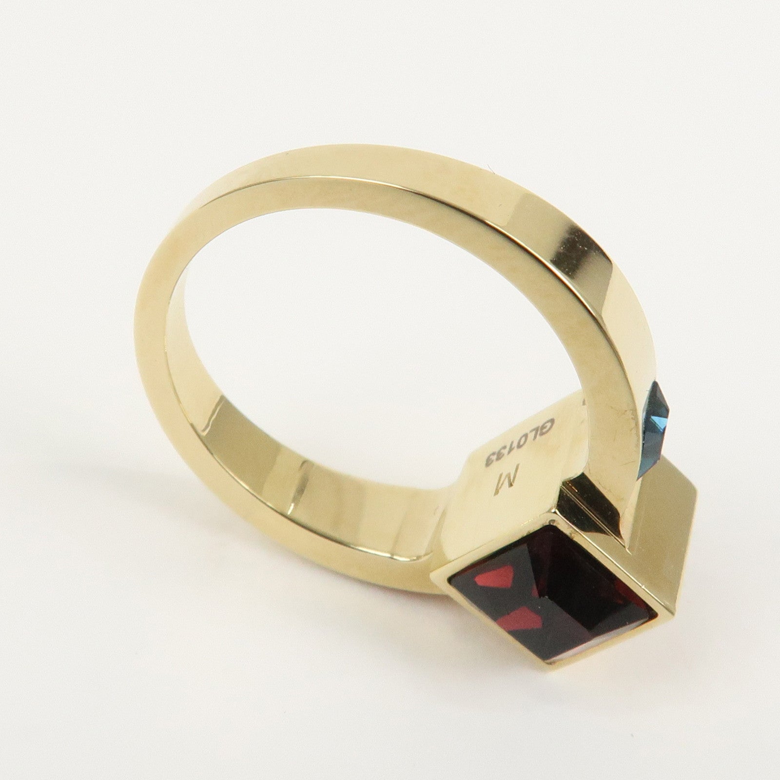 Louis Vuitton Bague Gamble Logo Metal Ring Gold M66824