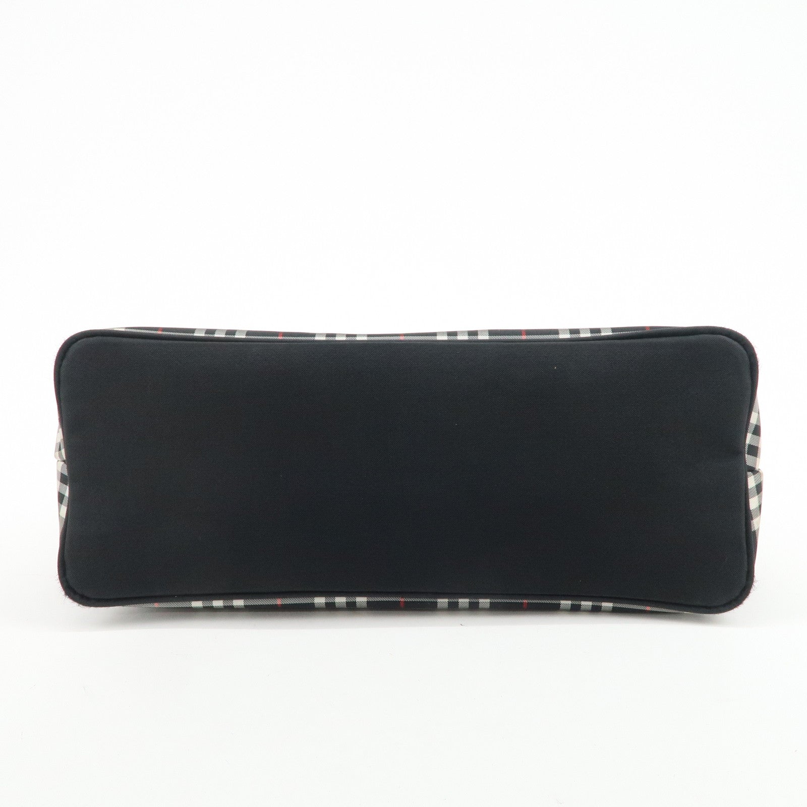 BURBERRY Blue Label Nylon Leather Shoulder Bag Nova Plaid Black