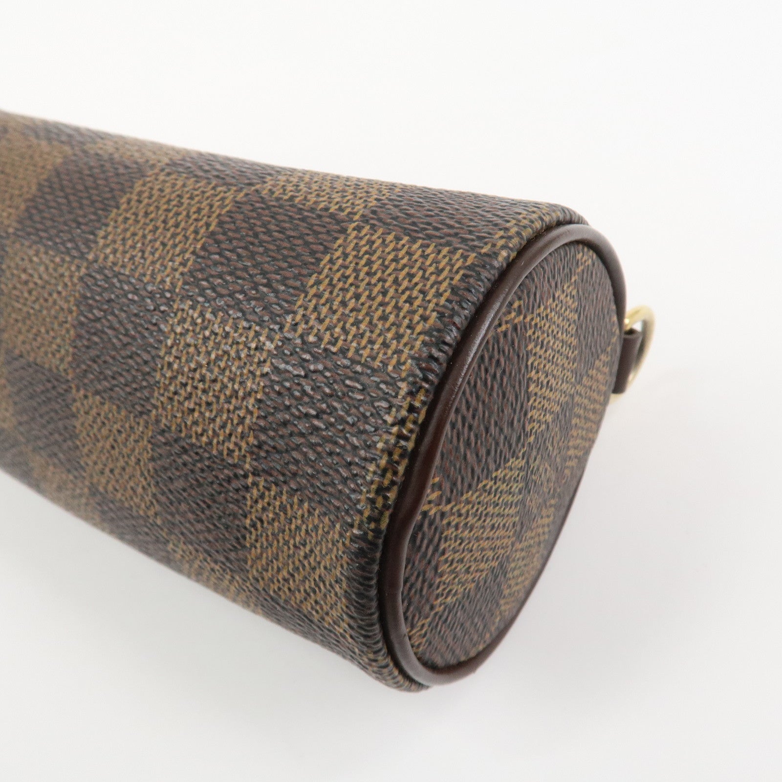 Louis Vuitton Damier Leather Mini Pouch for Papillon Bag Brown
