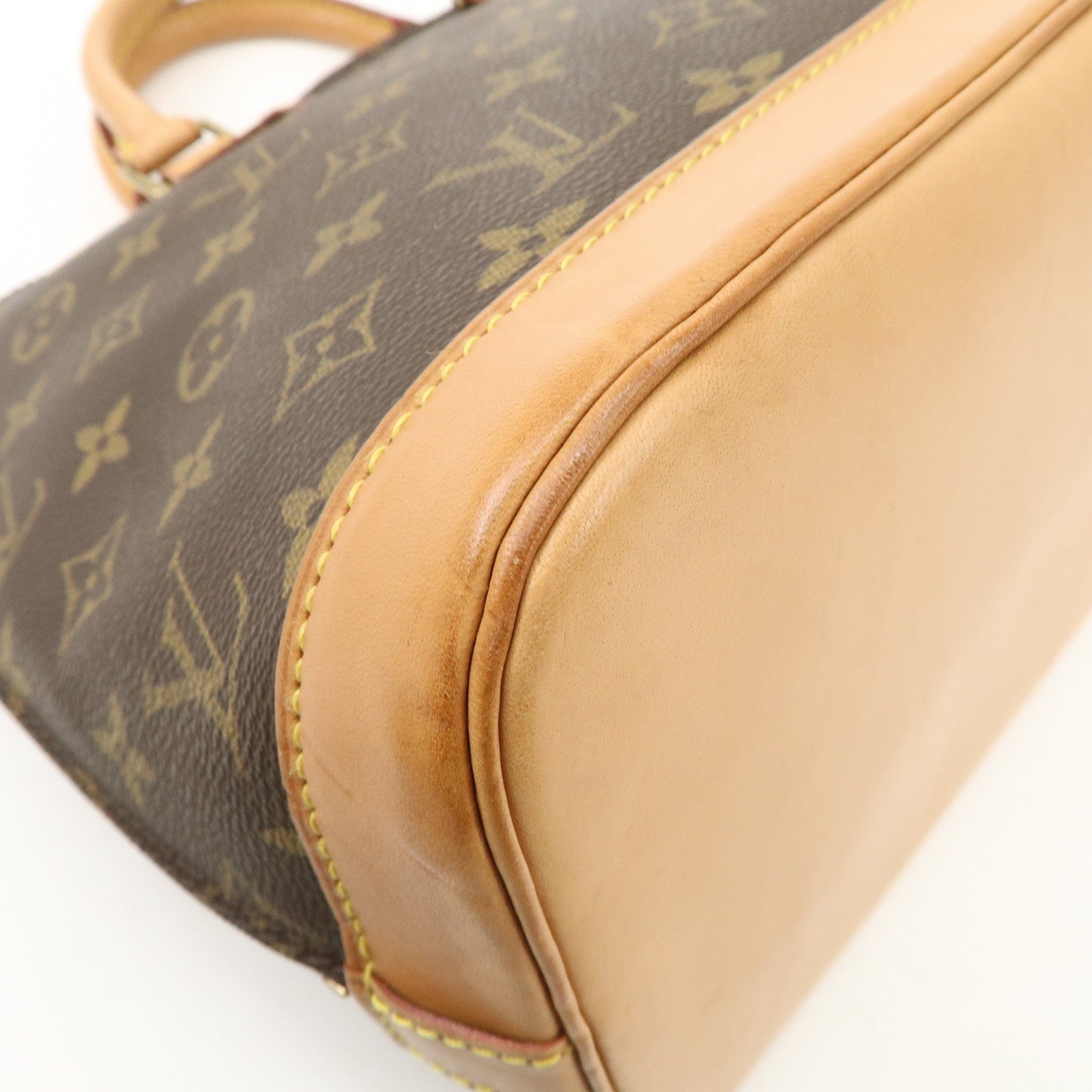 Louis Vuitton Monogram Canvas Alma Hand Bag Brown M51130 Used