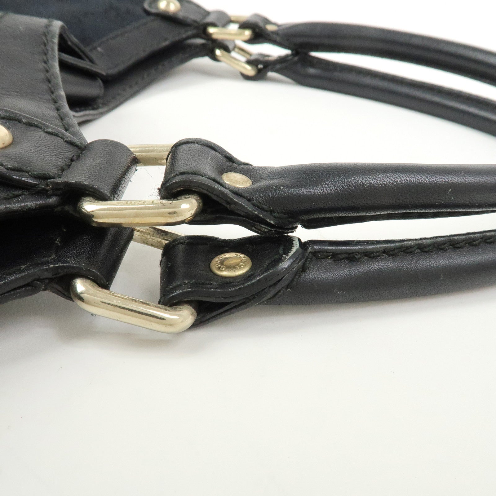 GUCCI Sukey Interlocking G GG Canvas Leather Shoulder Bag 211943