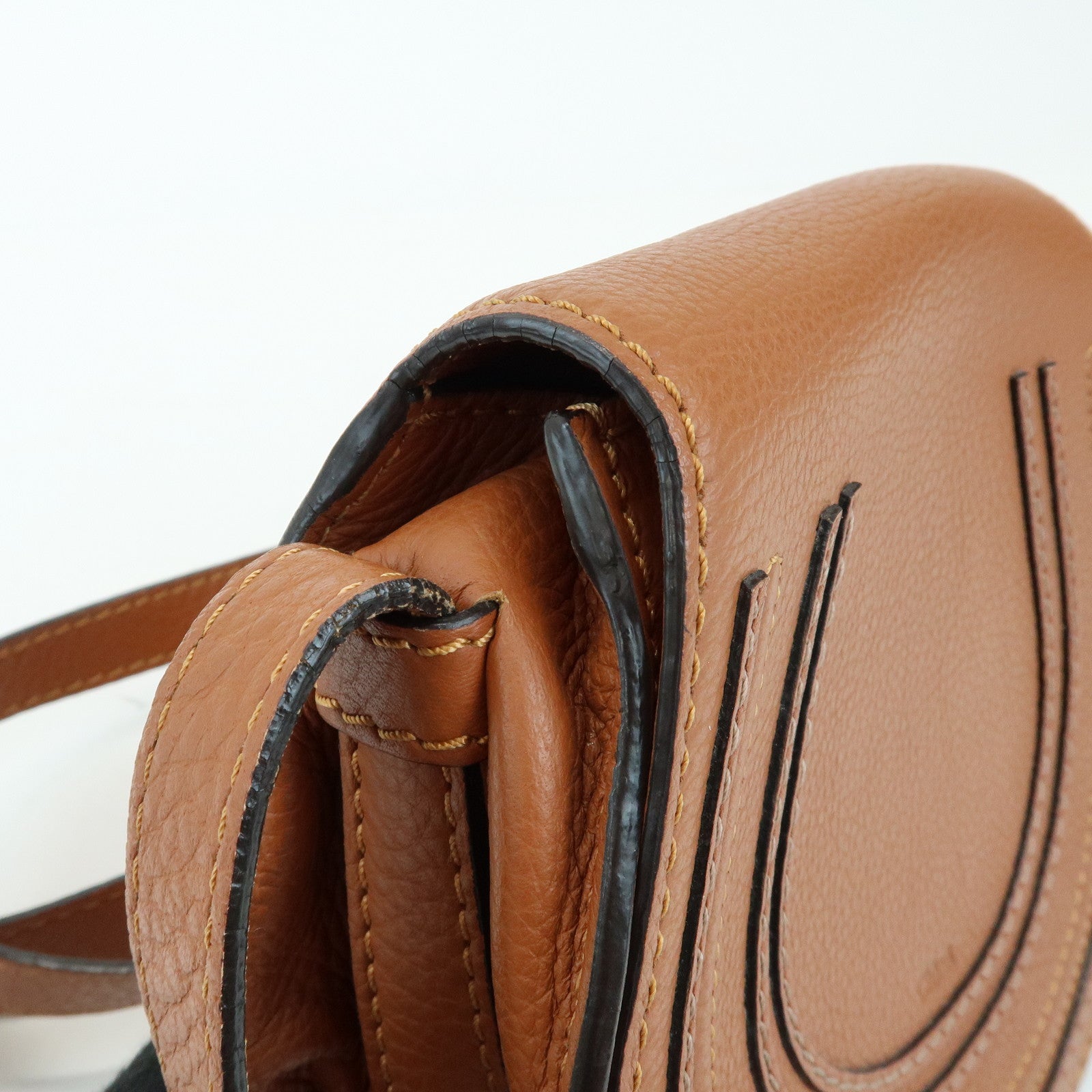 Chloe Marcie Leather Shoulder Bag Crossbody Bag Brown