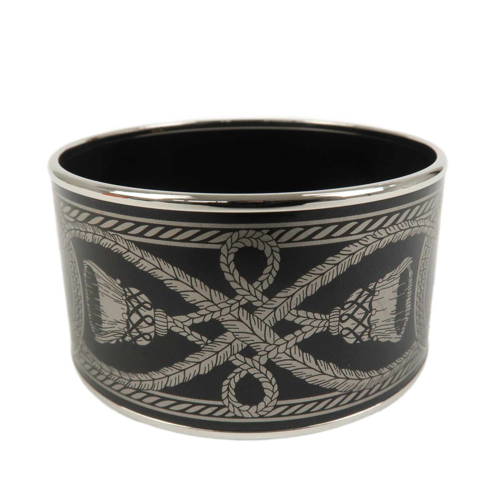 HERMES Email TGM Bangle Bracelet Black