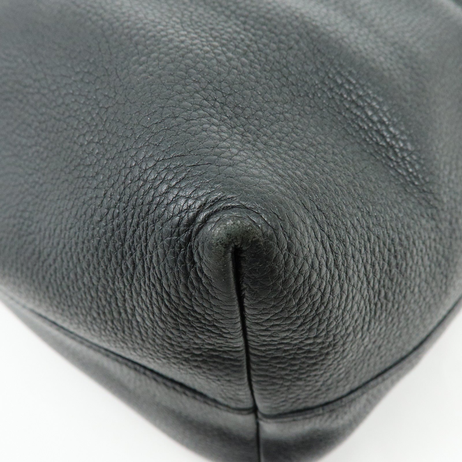 MIU MIU Leather Tote Bag Shoulder Bag Hand Black RR1934