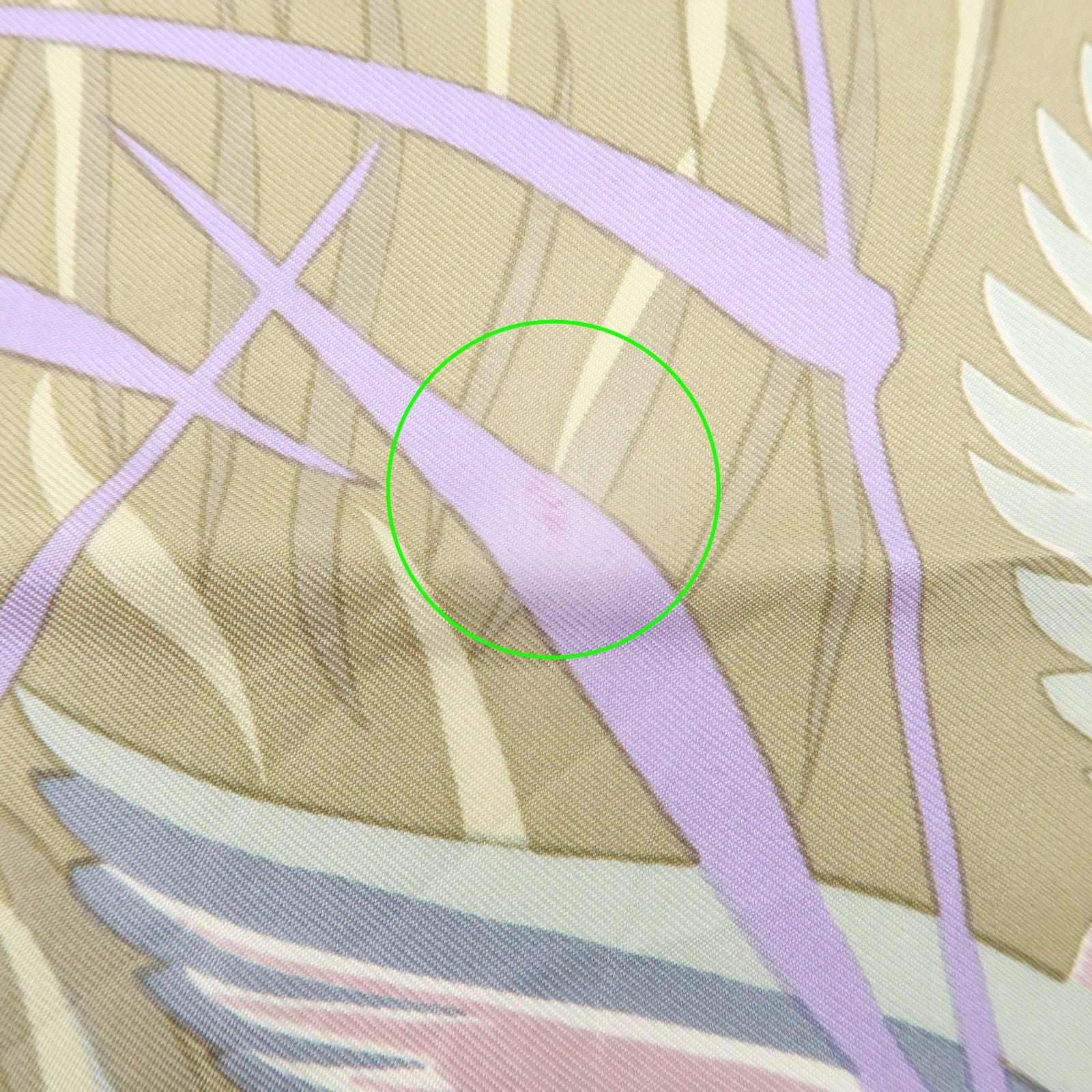 HERMES Carre 90 Silk 100% Scarf COLS VERTS Brown Used