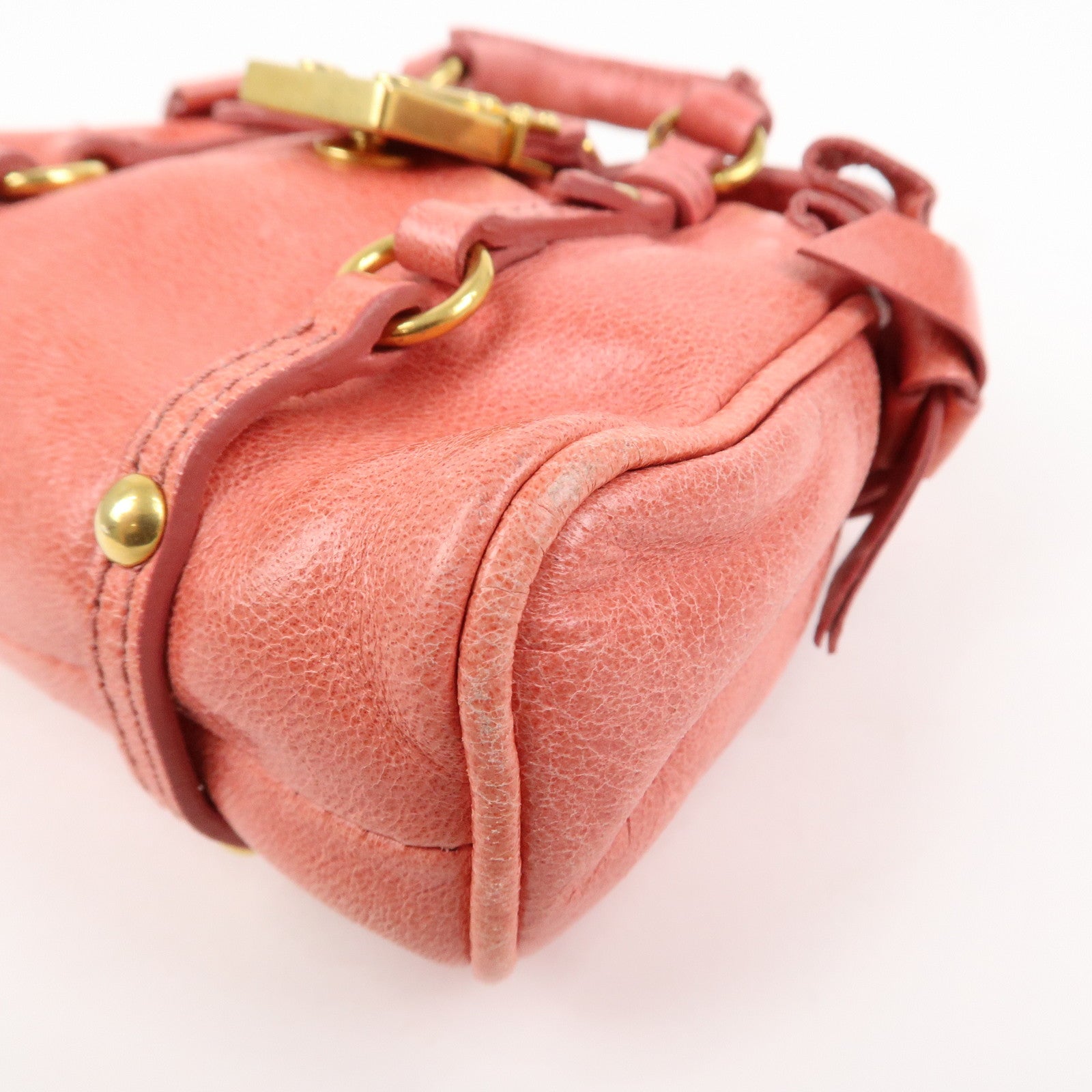 MIUMIU Leather Small Purse Bag Charm Key Charm Pink