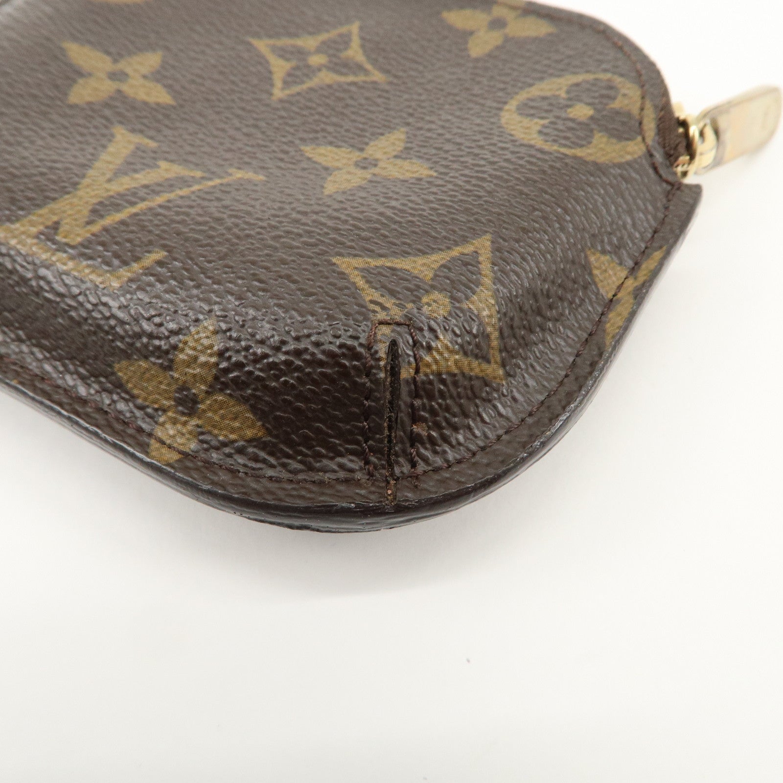 Louis Vuitton Monogram Porte Monnaie Shilling Coin Case M60025 Used