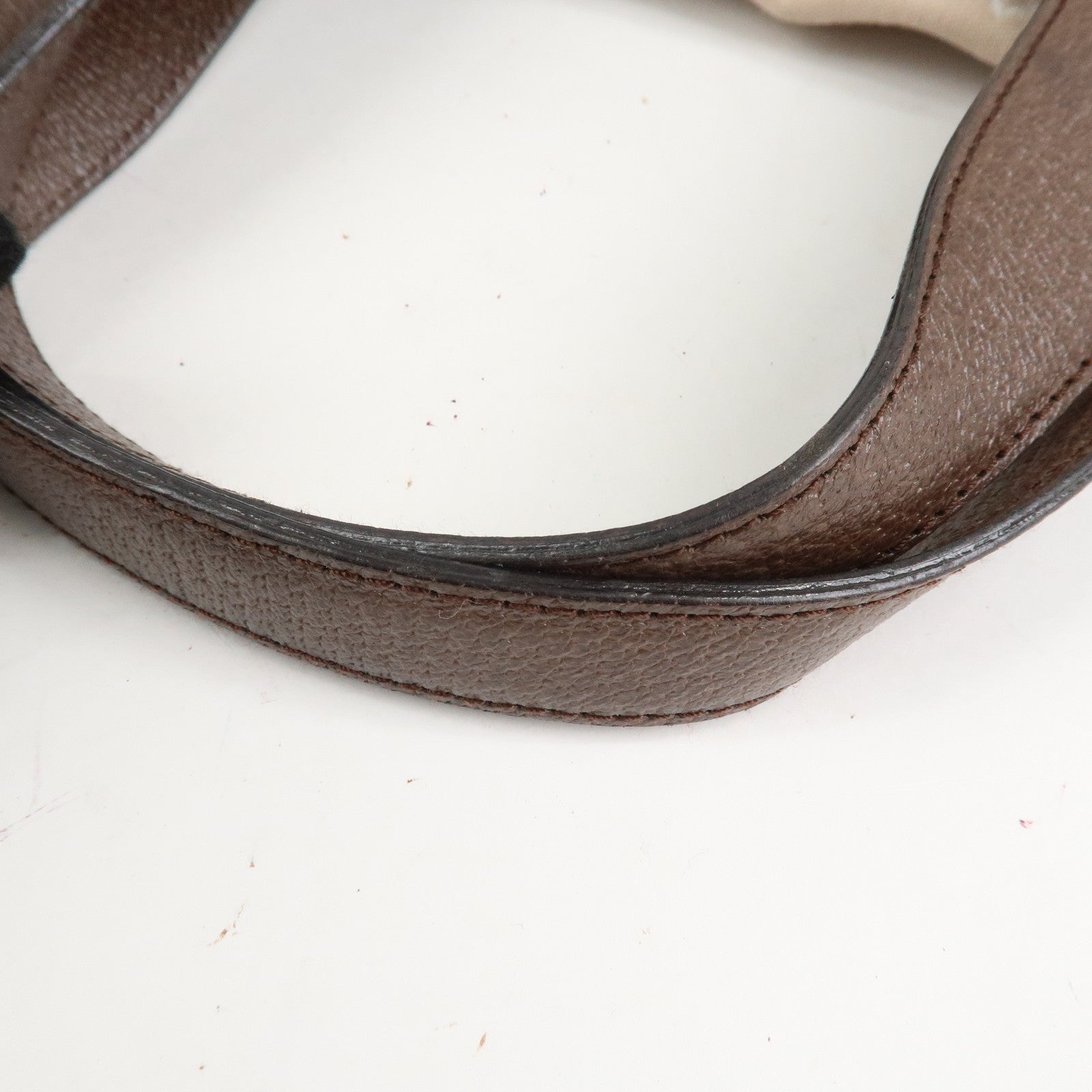 BVLGARI Logo Mania Canvas Leather Tote Bag Beige Dark Brown Silver HDW Used