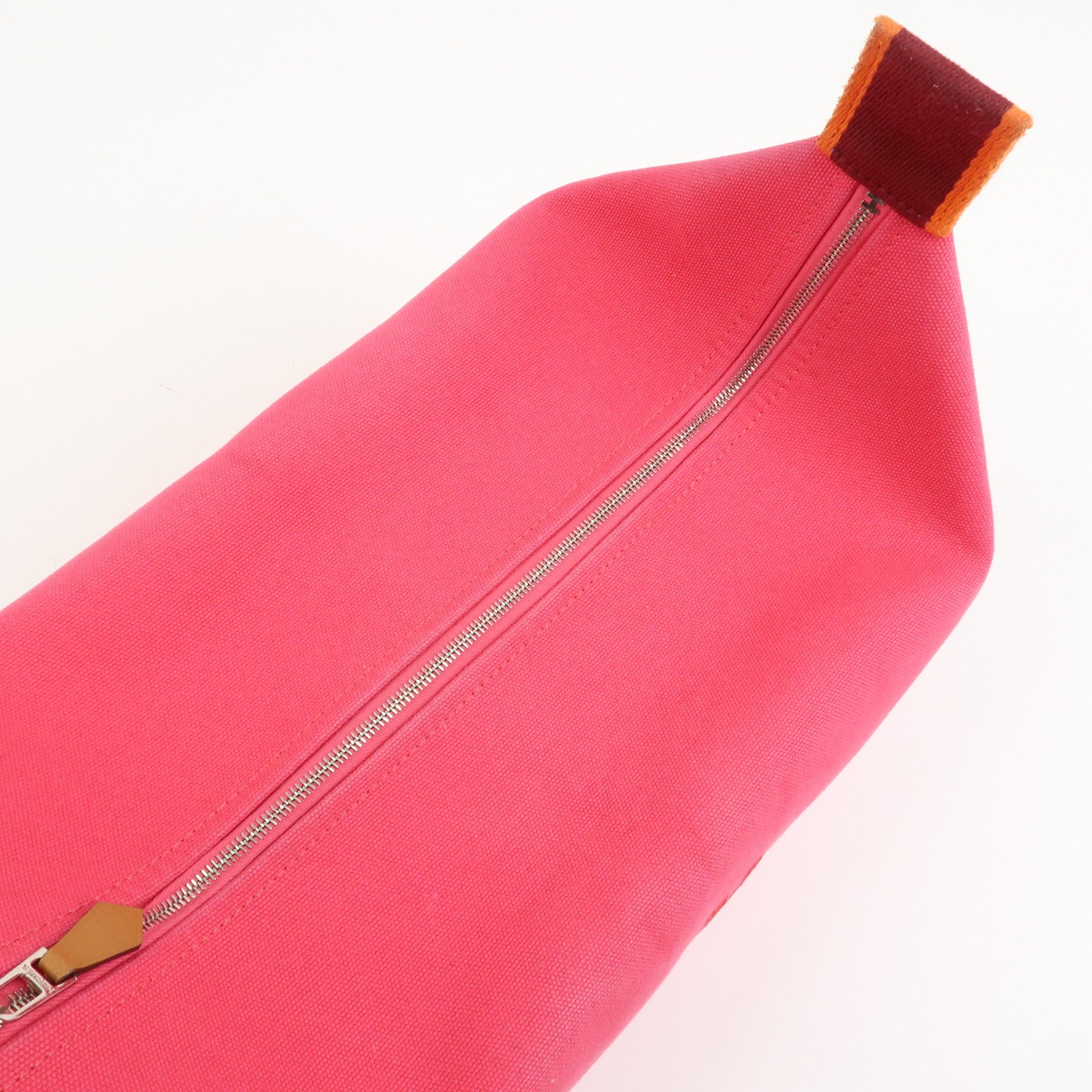 HERMES Brides A Brac GM Pouch Hand Bag Vanity Bag Toile H Pink