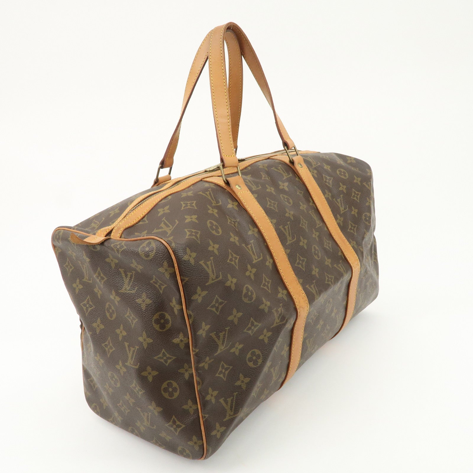 Louis Vuitton Monogram Sac Souple 45 Boston Bag Brown M41624